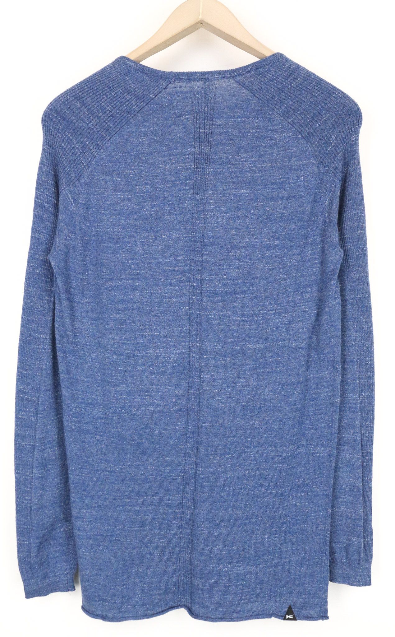 DENHAM CARVER XS Blue Marl Cotton Knit Crew Neck Jumper 74575 Size US XS / EU 42 / 0 - 2 Thumbnail