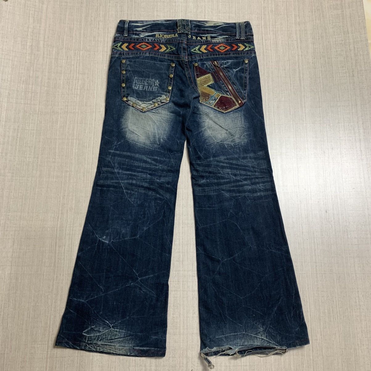 If Six Was Nine 2000s japanese archive Flared denim jeans Size US 34 / EU 50 - 9 Thumbnail