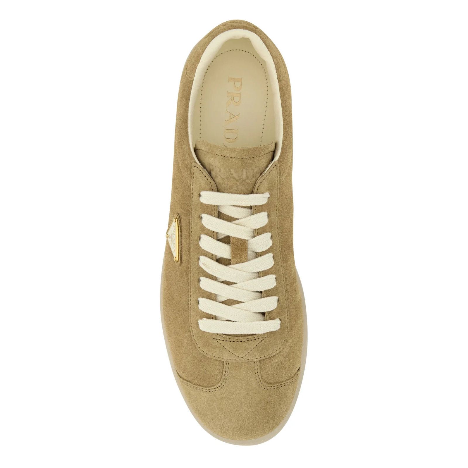 Prada PRADA Beige Suede Sneakers New And Authentic (Men's size:8.5 Size US 8.5 / EU 41-42 - 4 Thumbnail