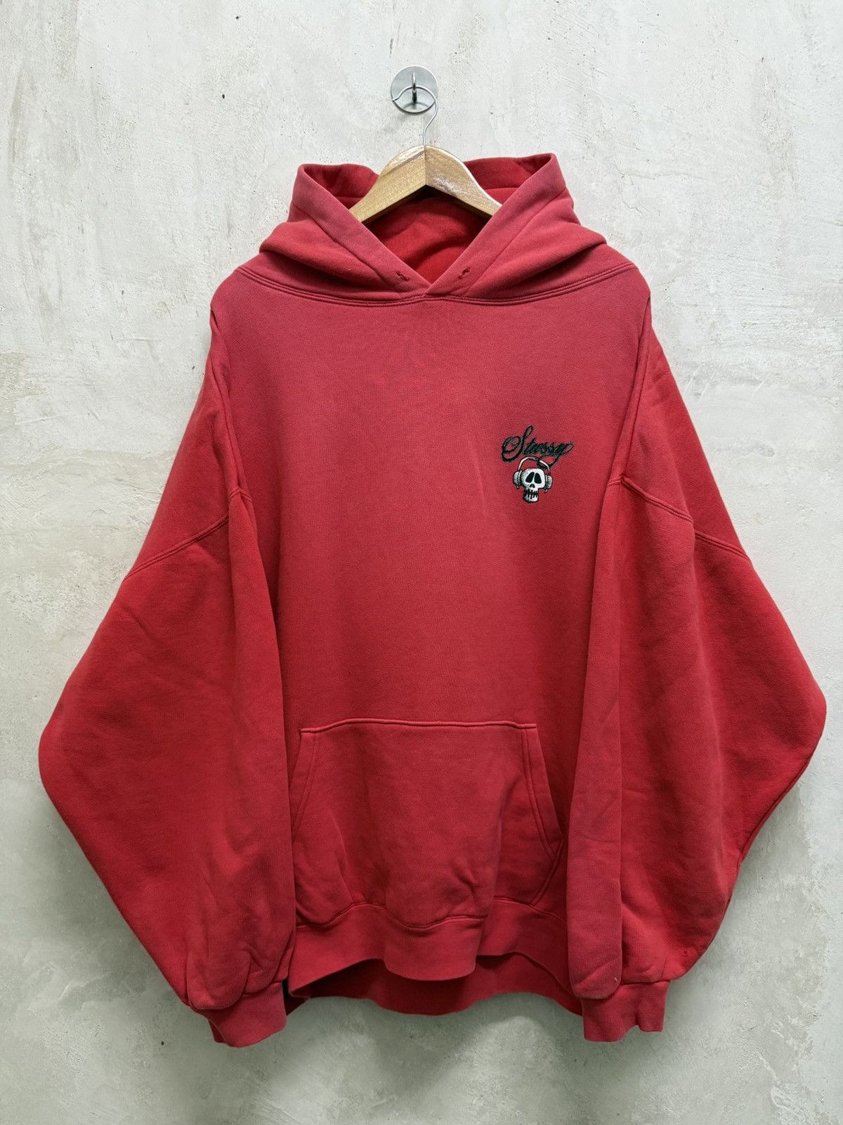 Stussy Early 2000s Stussy Skull Headphones Baggy Hoodie Size US XXL / EU 58 / 5 - 4 Thumbnail