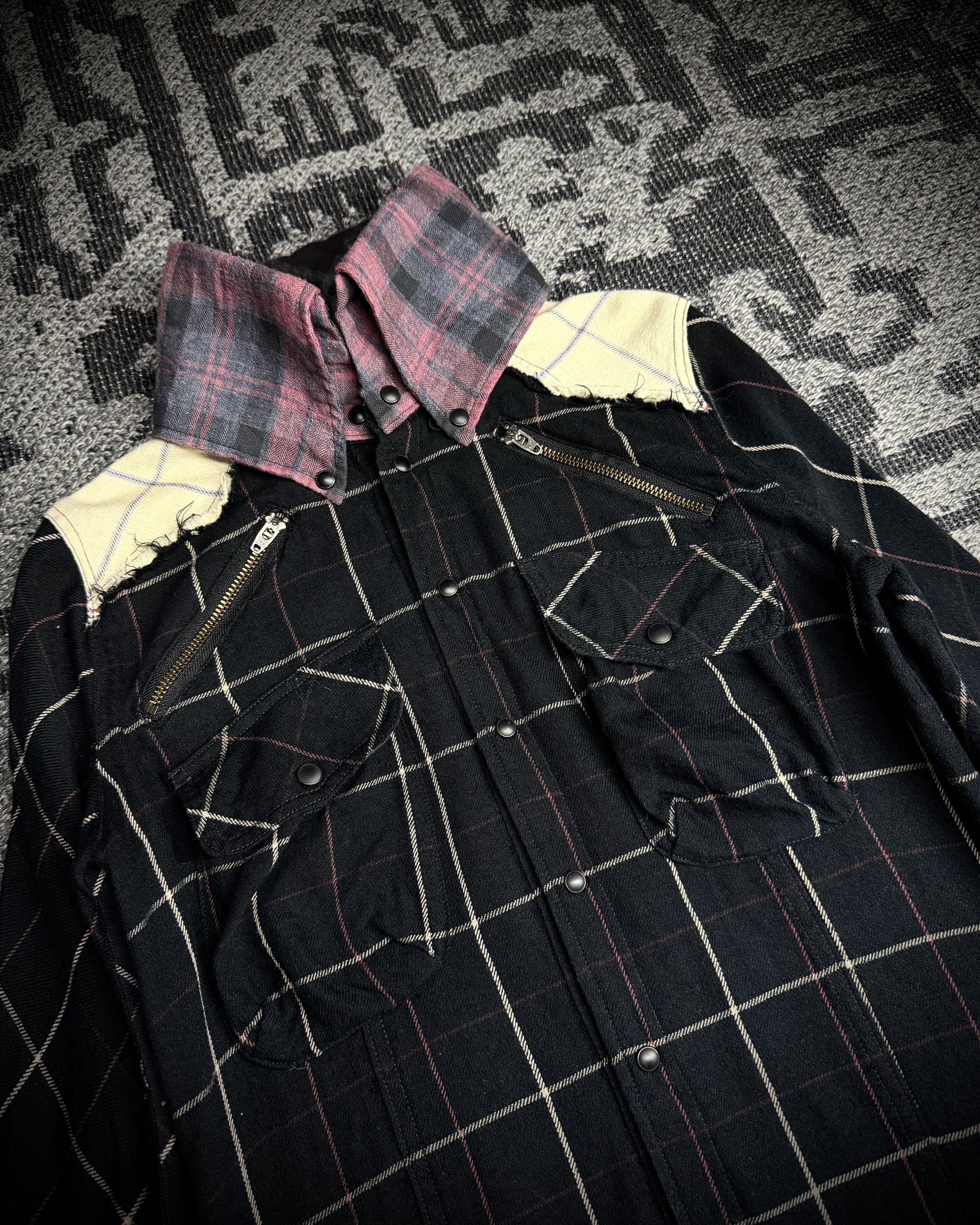 Le Grande Bleu (L.G.B.) LGB Patchwork Asymmetric Flare Shirt Size US S / EU 44-46 / 1 - 3 Thumbnail