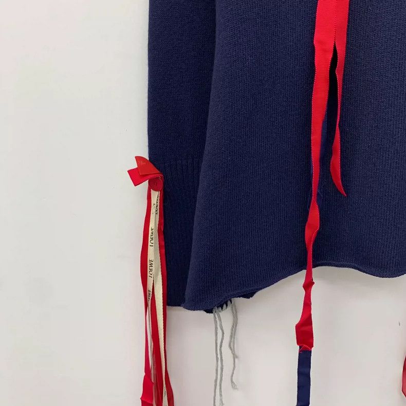 Loewe Loewe Dark blue wool button ribbon decorated long sleeve k Size XS / US 0-2 / IT 36-38 - 4 Thumbnail