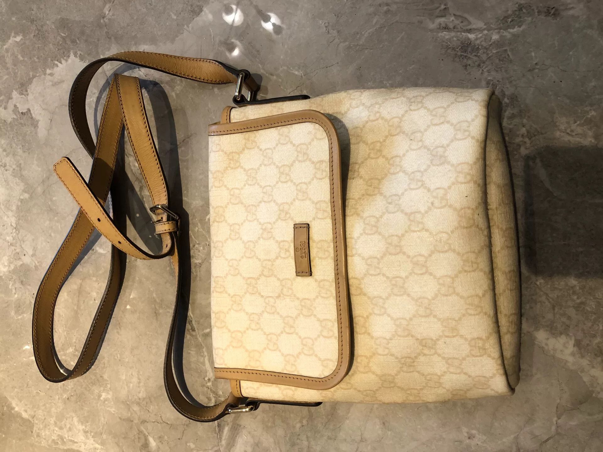 Gucci Gucci Beige Medium GG Print Shoulder Bag Size ONE SIZE - 1 Thumbnail