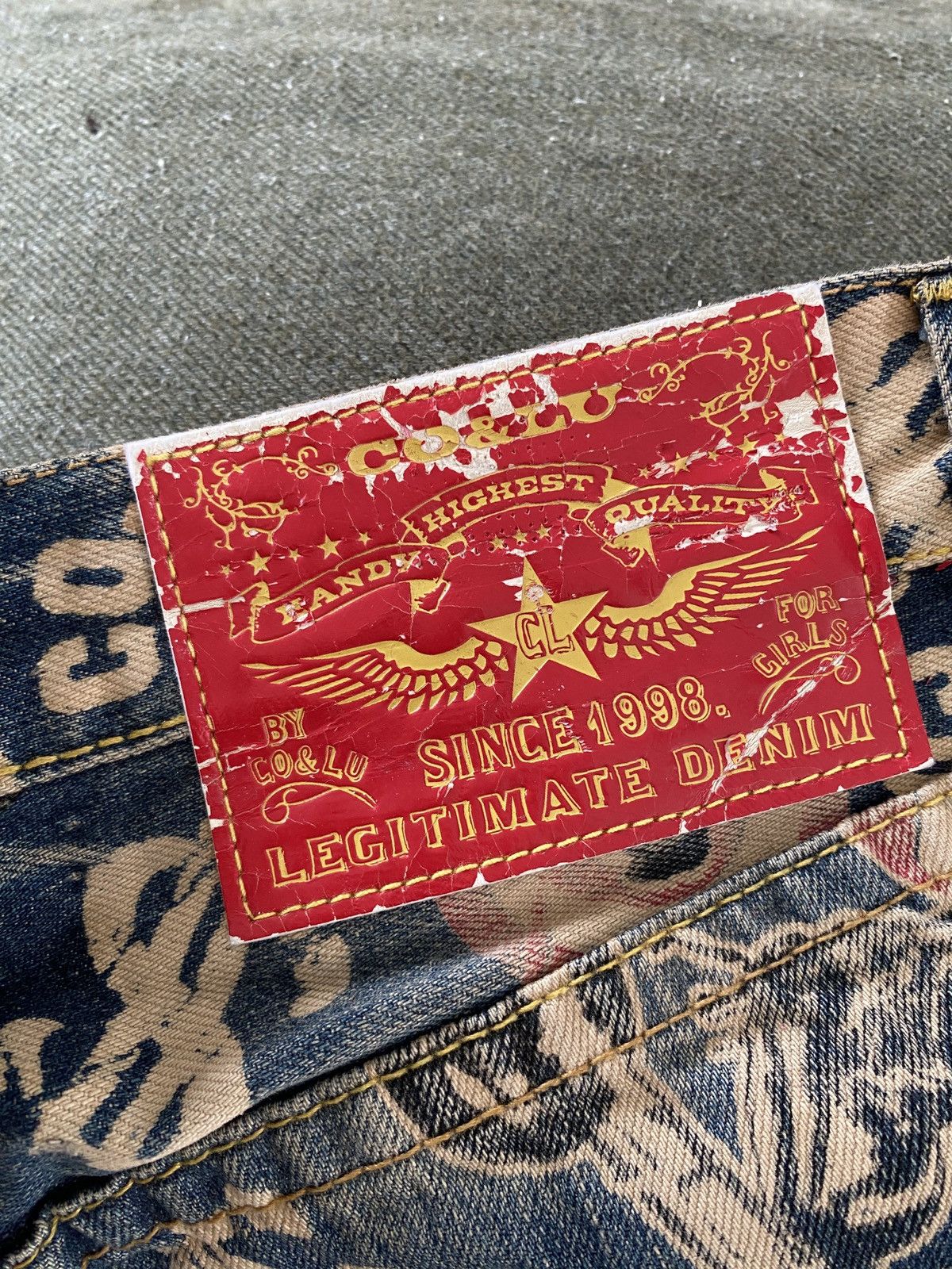 Hysteric Glamour × Japanese Brand Japanese Brand Co & Lu Fullprint Design Denim Size US 29 - 16 Thumbnail