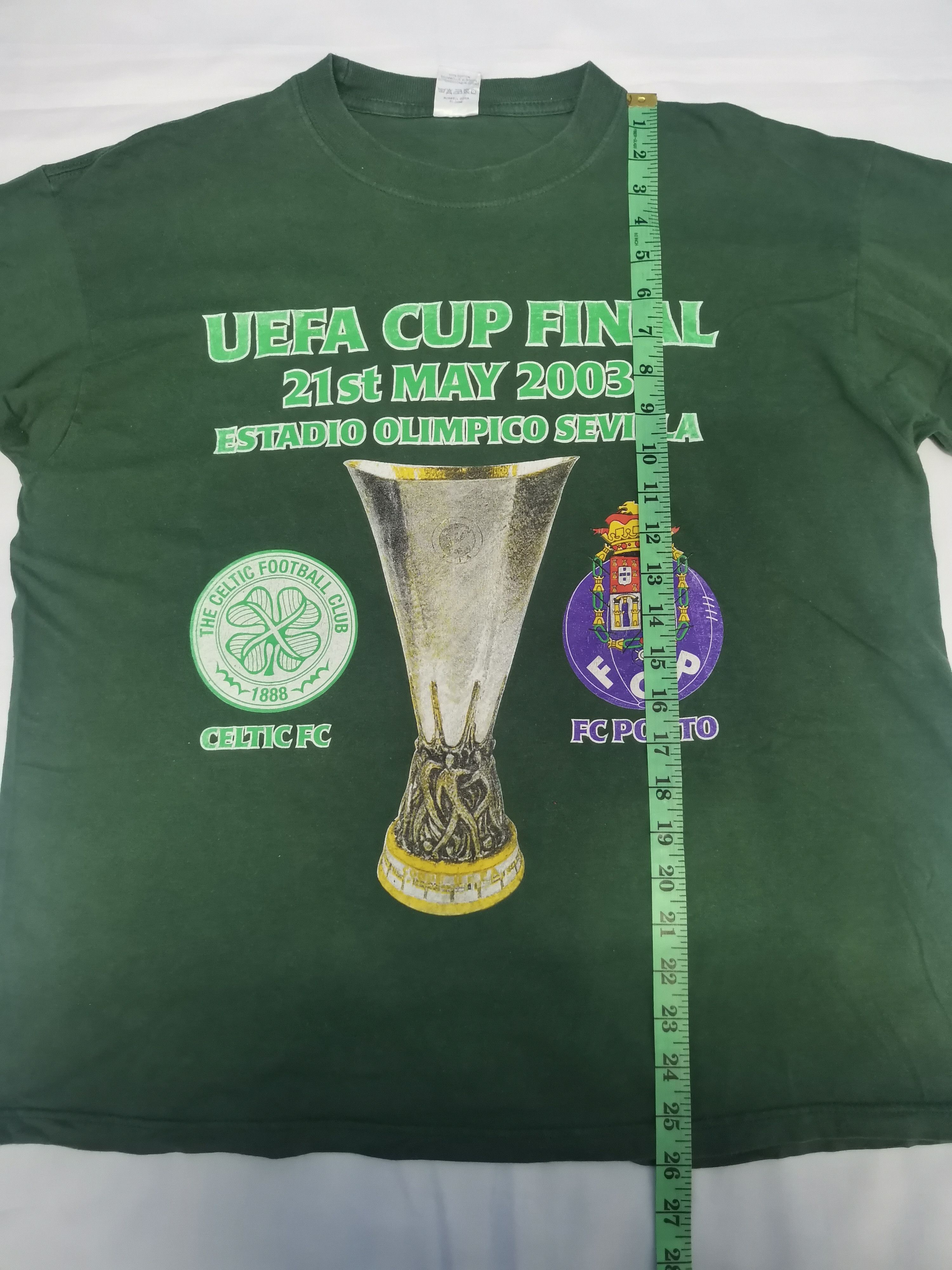UEFA Vintage UEFA CUP FINAL 2003 Football Tee Celtic Porto Size US L / EU 52-54 / 3 - 6 Thumbnail