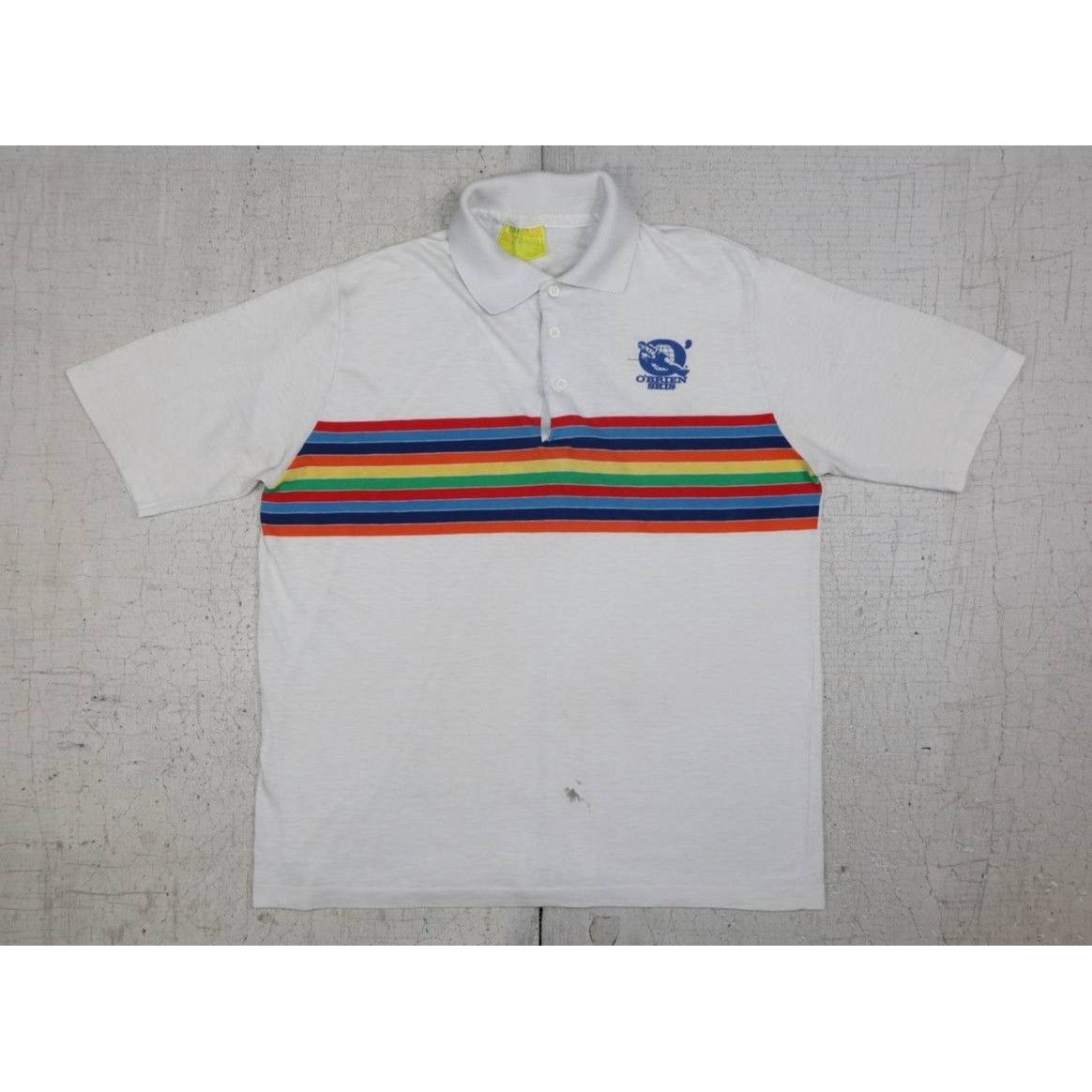 Vintage Vintage 70s Rainbow Velva Sheen O'Brien Skis Polo Shirt XL Size US XL / EU 56 / 4 - 1 Thumbnail