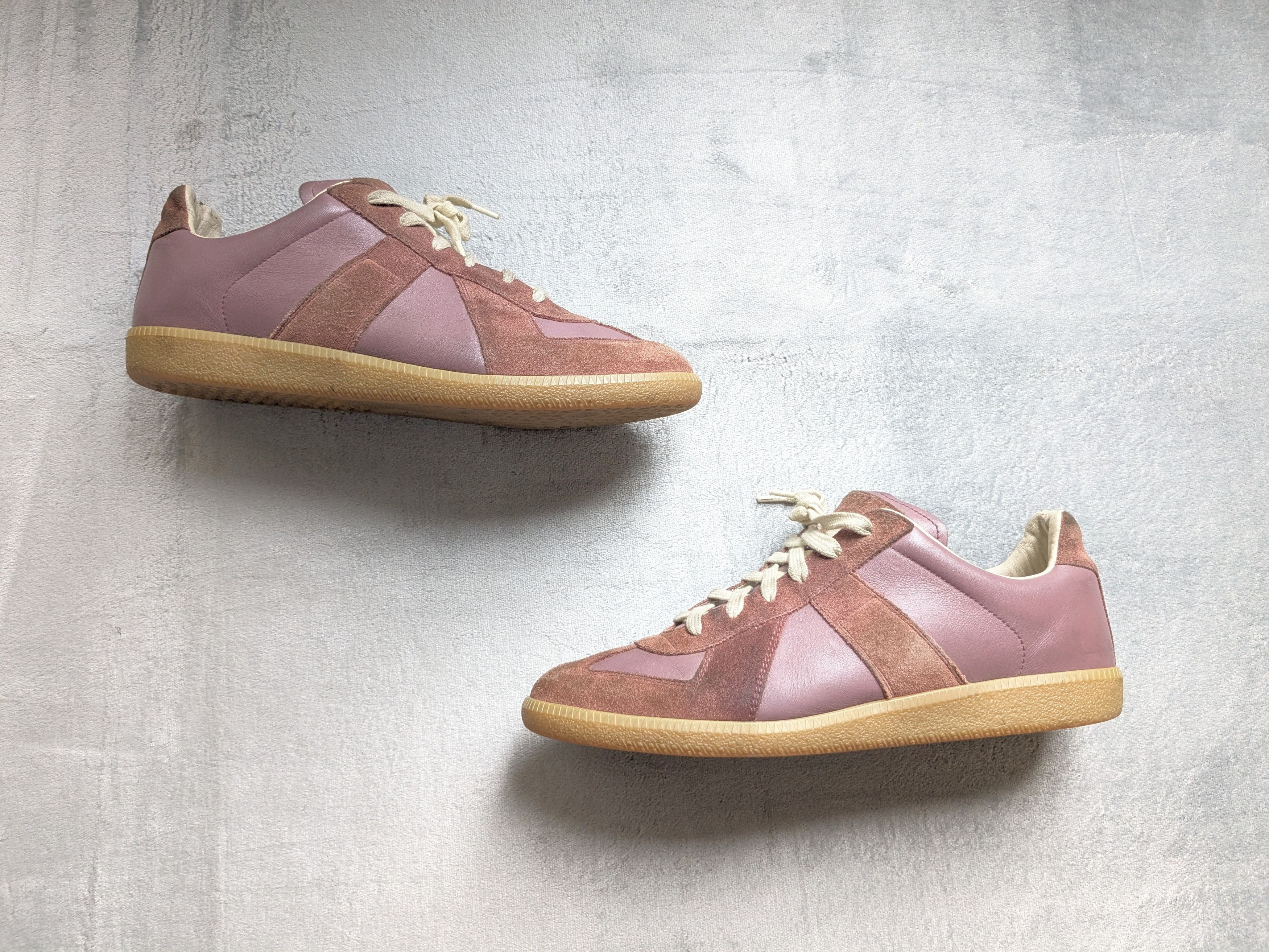 Maison Margiela Maison margiela red/maroon gat sneakers | Grailed