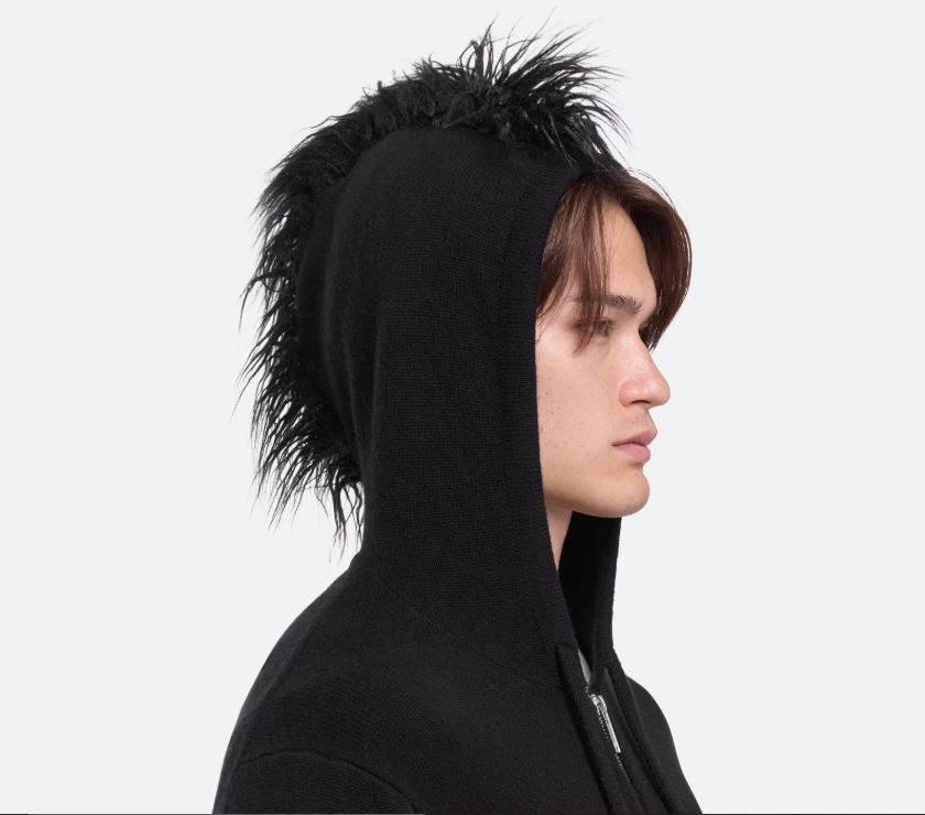 HELMUT LANG fur 変形zip best hoodie Mohawk Zip Hoodie Lang Oversized Hoodie Mens Hoodies Helmut Lang
