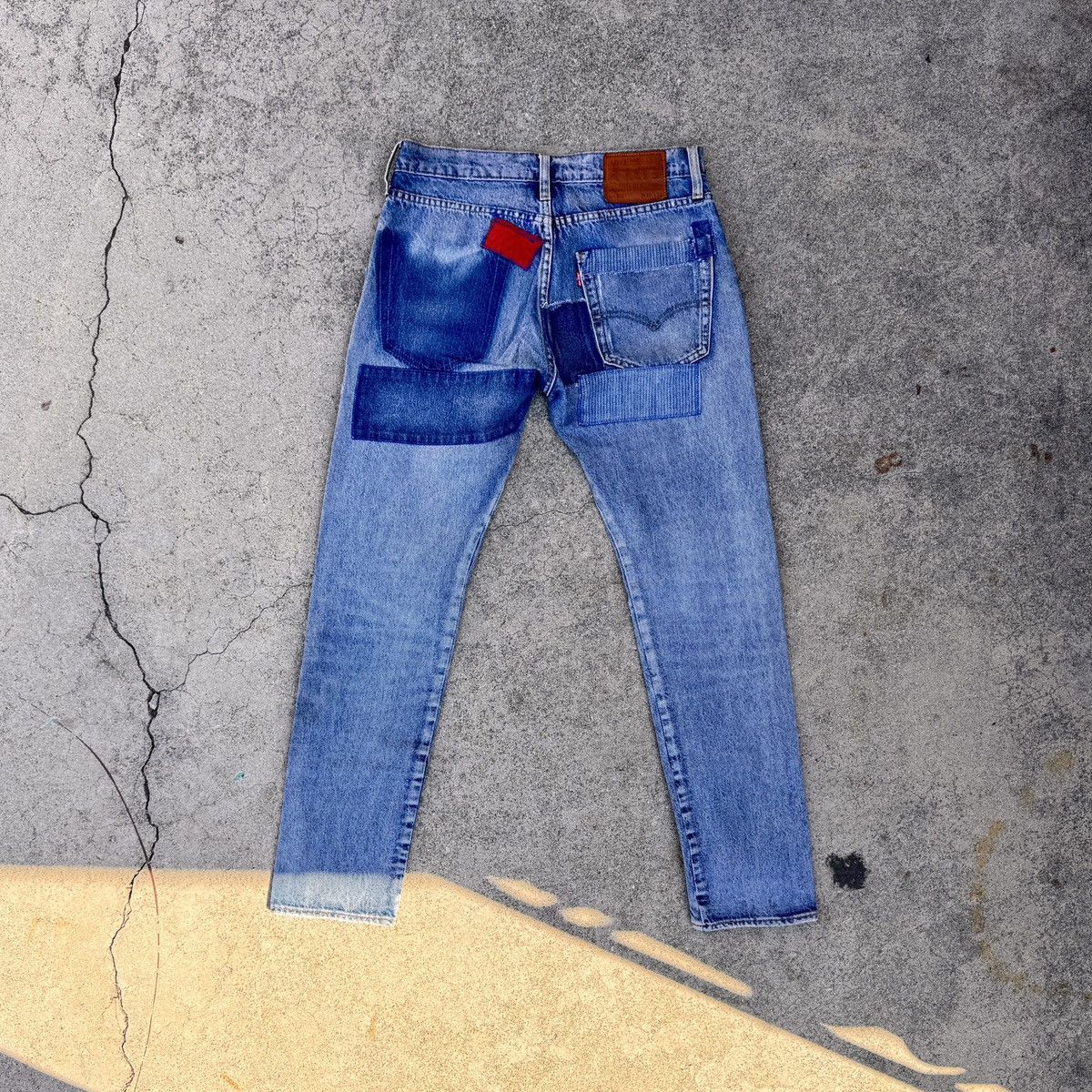 Levi's × Levi's Vintage Clothing × Vintage Levi’s Premium Patchwork 512 Slim Taper – Size US 30 / EU 46 - 2 Thumbnail