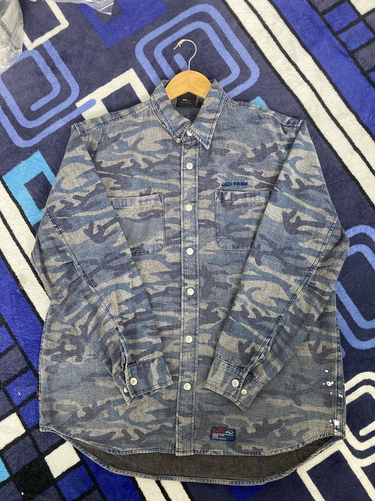 Vans Old Vans SKATEROOTS Denim Camo Flannel Size US L / EU 52-54 / 3 - 8 Thumbnail