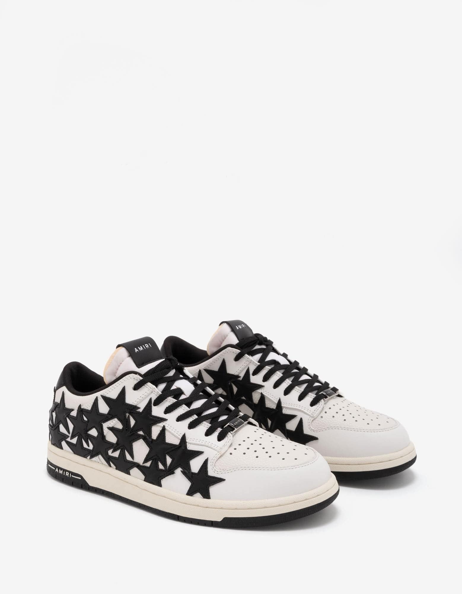 image of Amiri Stars Low White & Black Trainers Shoes, Men's (Size 10)
