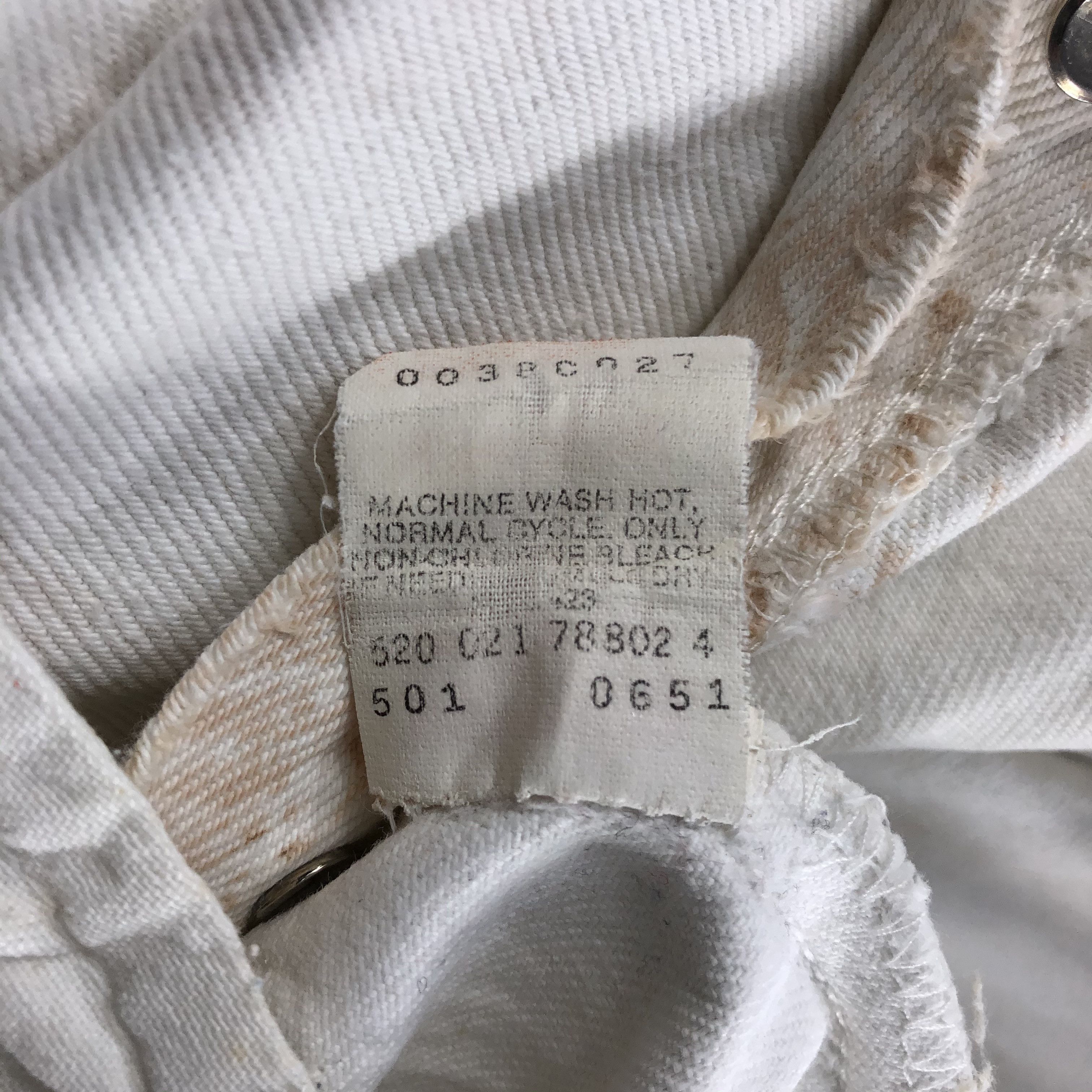 Levi's Vintage 90s White Wash Levis 501 Jeans-JM2638 Size US 33 - 16 Thumbnail