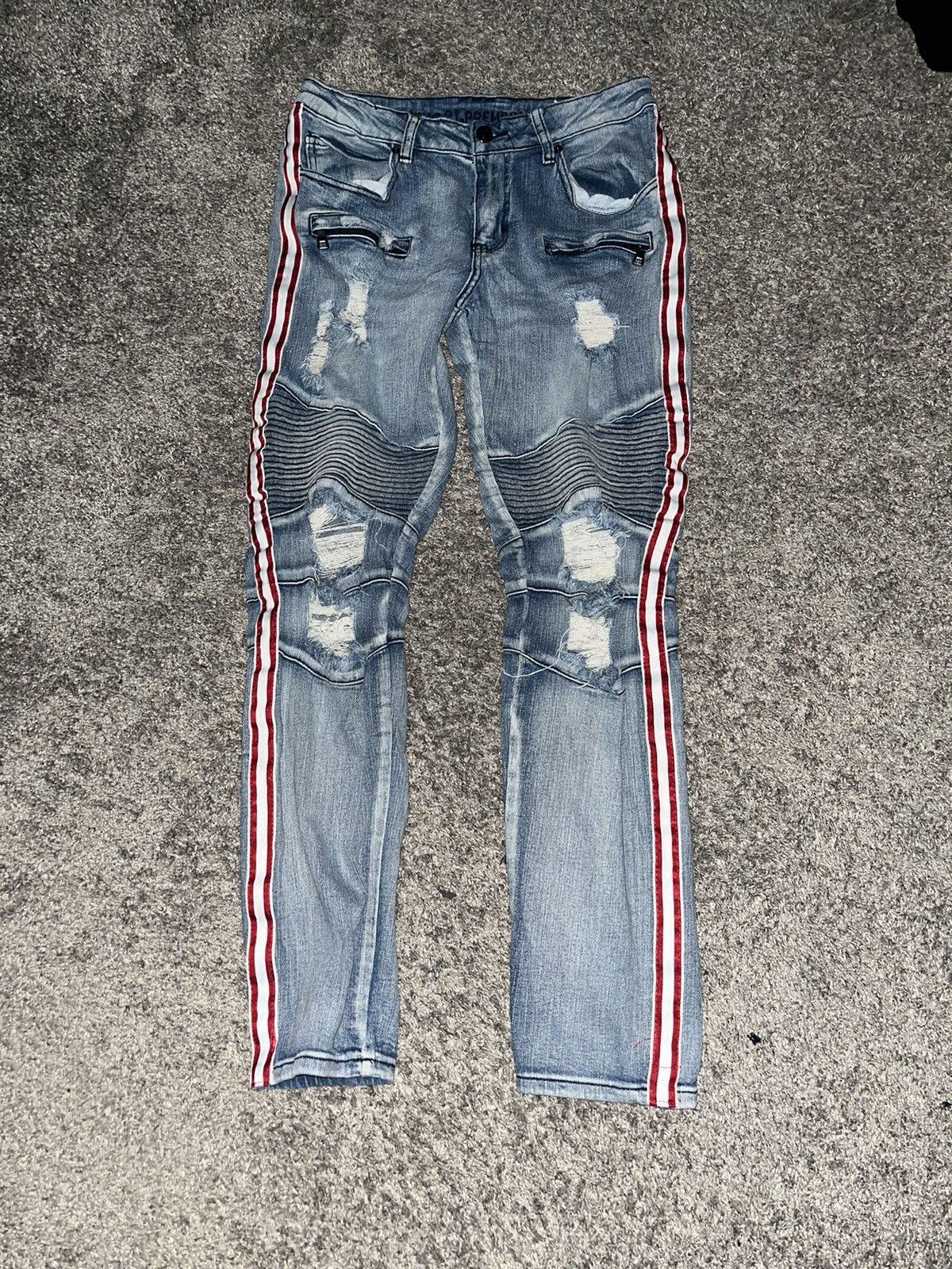 rue21 Blue striped jeans Size US 32 / EU 48 - 1 Thumbnail
