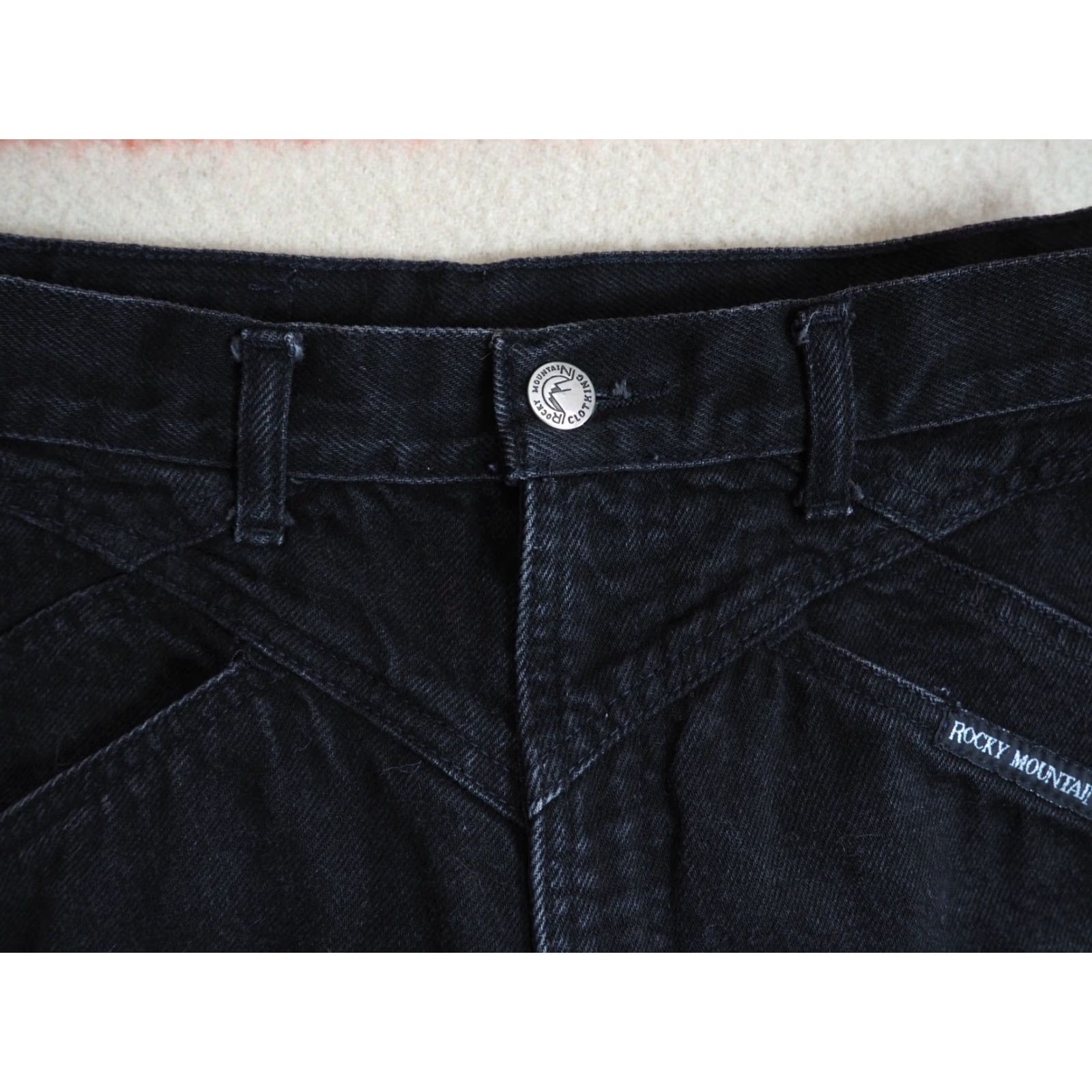 Vintage VINTAGE Rocky Mountain Denim Jeans 26x34 Black 80s 90s Glam Rock Womens" Size 26" / US 2 / IT 38 - 5 Thumbnail