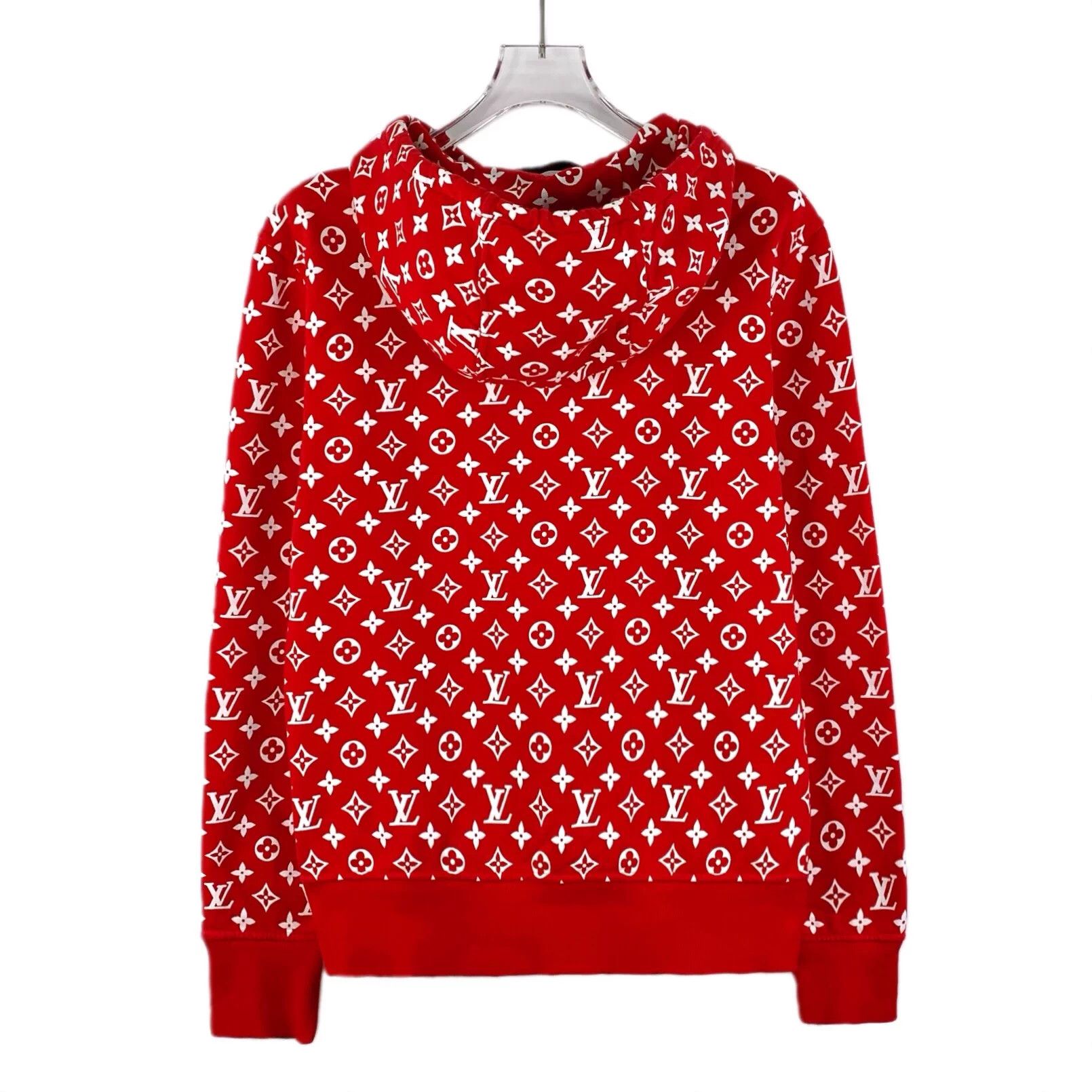 Louis Vuitton LW0255 Louis Vuitton Red Logo MonogramLong-Sleeve Sweatshirt Size XXS / US 00 / IT 34 - 2 Thumbnail