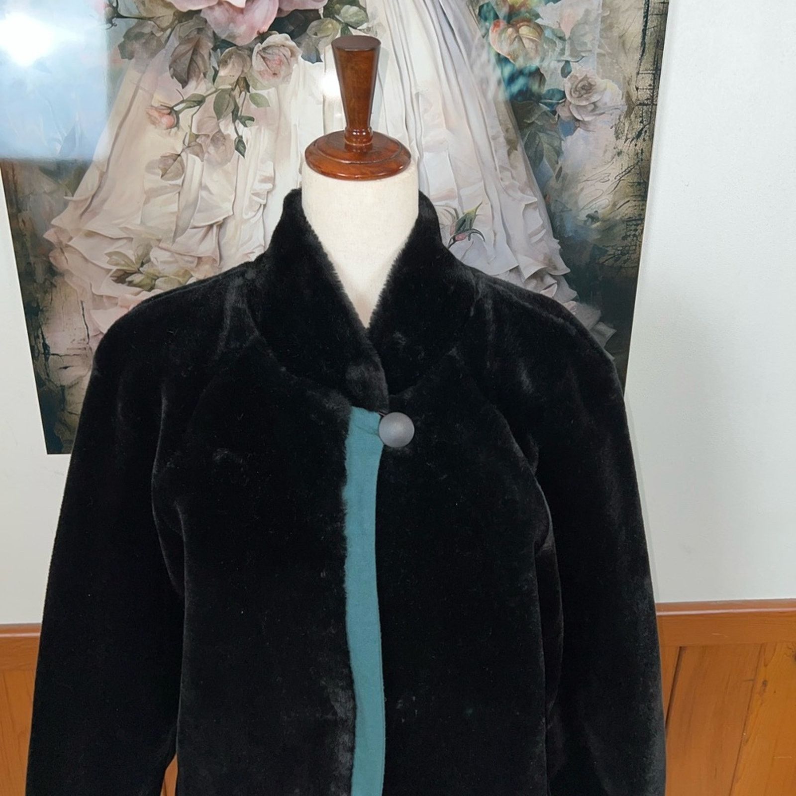 Vintage Fabulous Vintage 90s Monterey Fashions Faux Fur Coat! Size L / US 10 / IT 46 - 3 Thumbnail