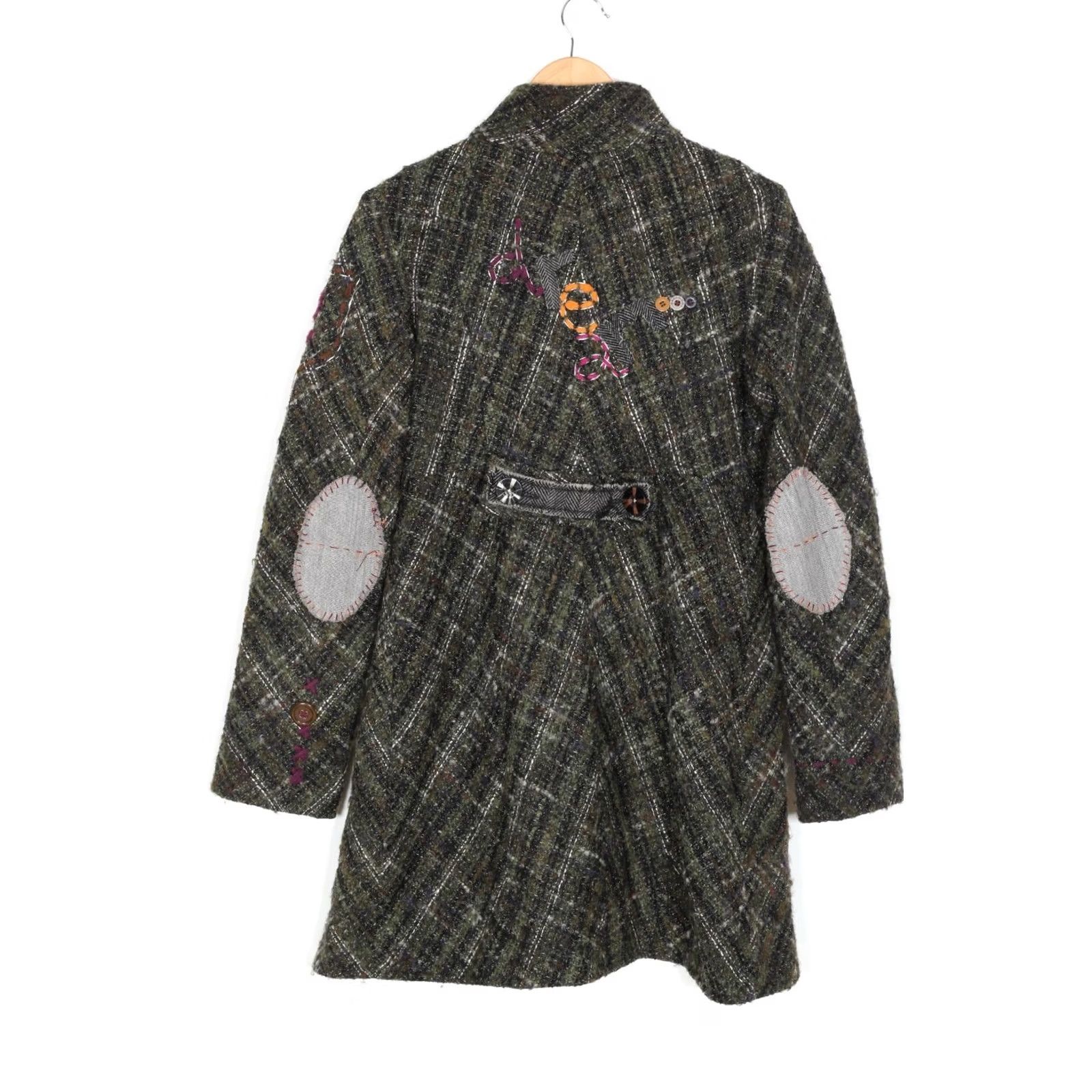 Desigual DESIGUAL Wool Knitted Coat Jacket Women 42 Multicoloured Wool 42 MJ3790 Desigual Coat Size M / US 6-8 / IT 42-44 - 3 Thumbnail