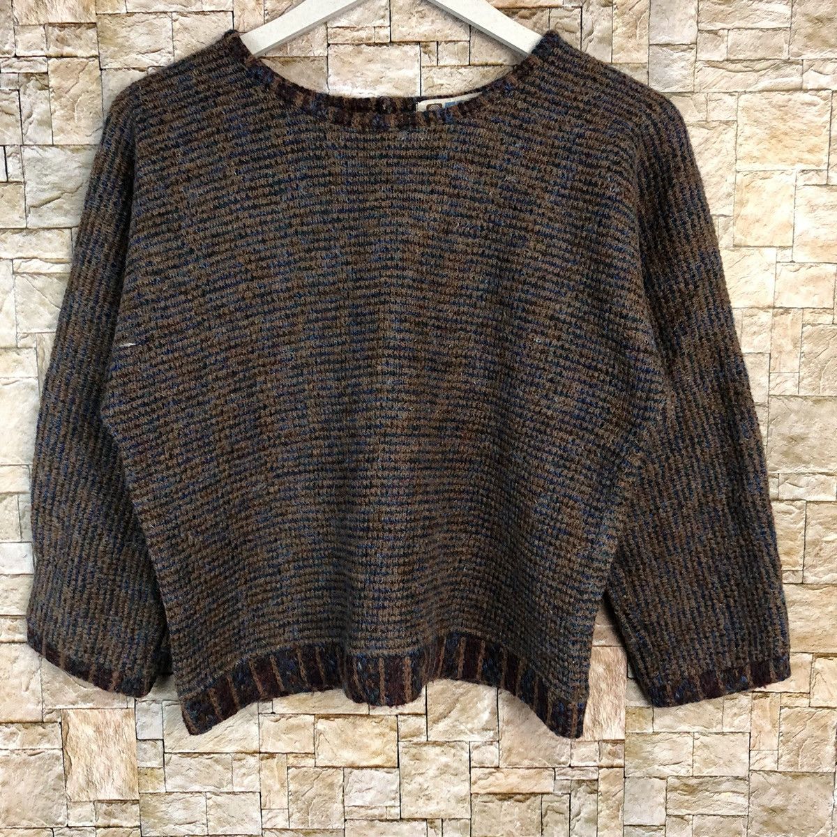 Homespun Knitwear × Japanese Brand × Vintage FDN Brown rainbow vintage Knitwear #A859 Size S / US 4 / IT 40 - 3 Thumbnail
