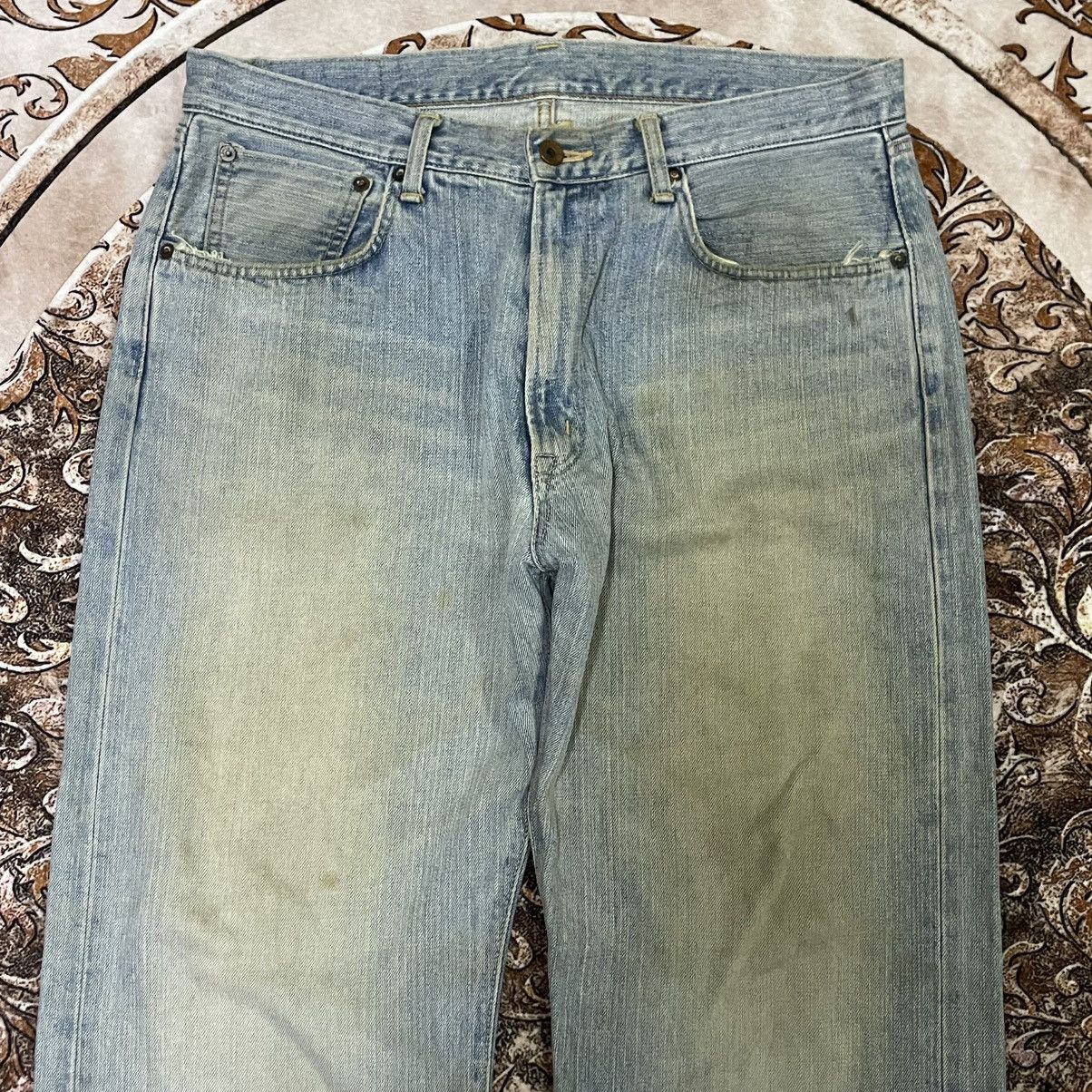 Edwin 🔥Edwin 505 Stoned Washed Ripped Distress Dirty Selvedge Jean Size US 35 - 2 Thumbnail