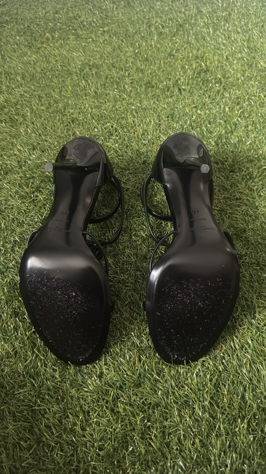 Saint Laurent Paris Saint Laurent Cassandra 100mm Sandals – All Black – Size 40 Size US 9 / IT 39 - 5 Thumbnail