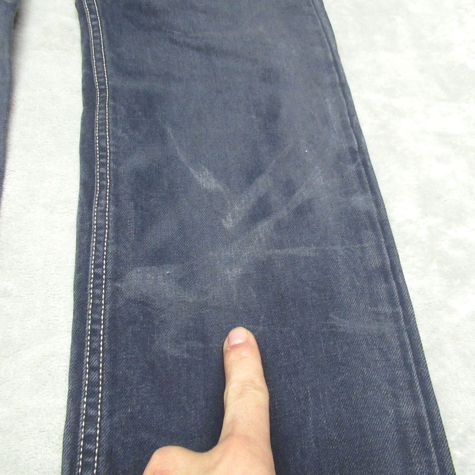 Diesel Diesel Shioner Jeans Slim Skinny 29x32 Dark Wash Denim Streetwear Men Blue 0801A Button Fly Size US 29 - 4 Thumbnail