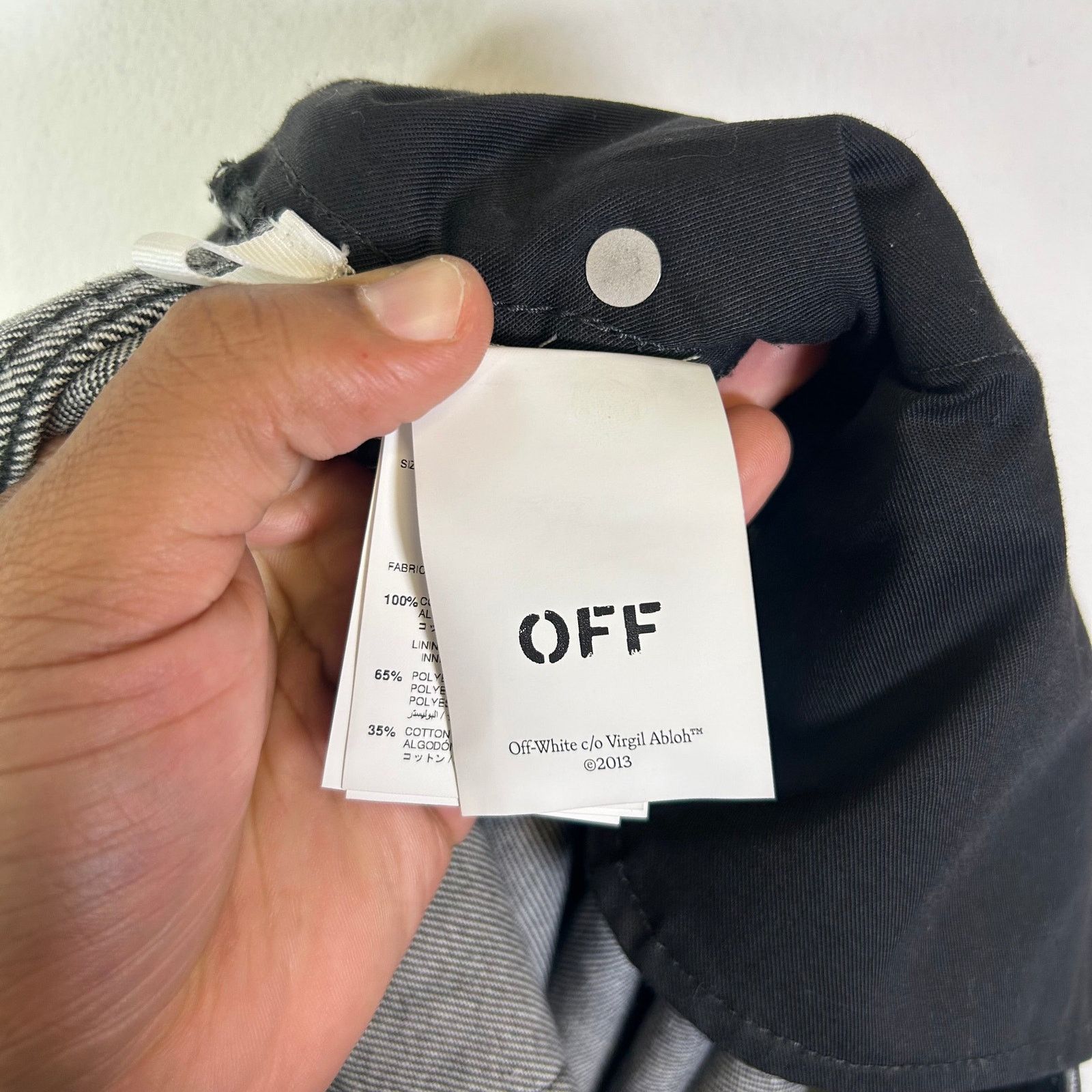 Off-White Off-White Black Washed Zipper Denim Shorts Size US 36 / EU 52 - 5 Thumbnail