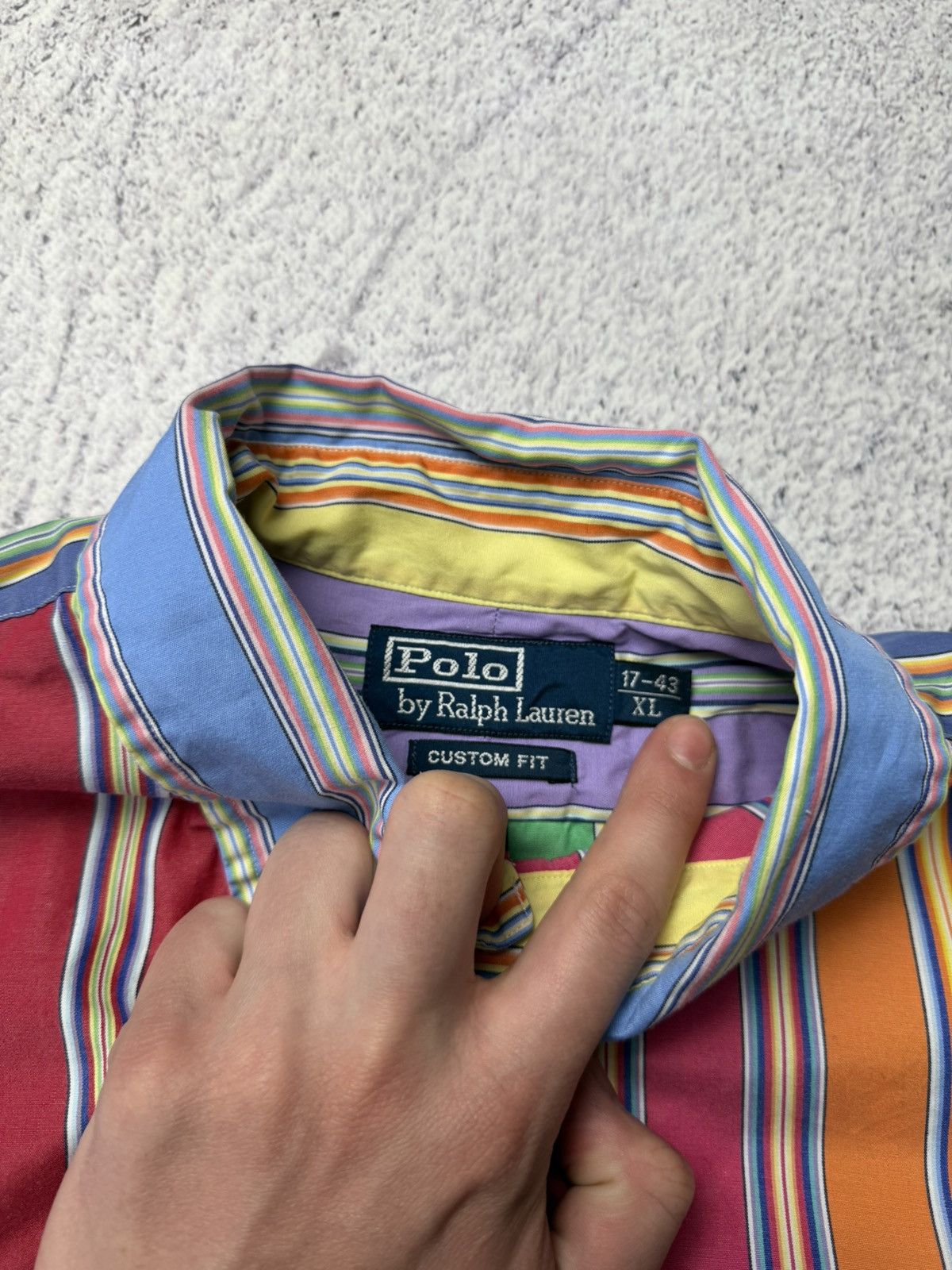 Polo Ralph Lauren Vintage RALPH LAUREN Multicolour Striped long Sleeved Shirt Size US XL / EU 56 / 4 - 14 Thumbnail