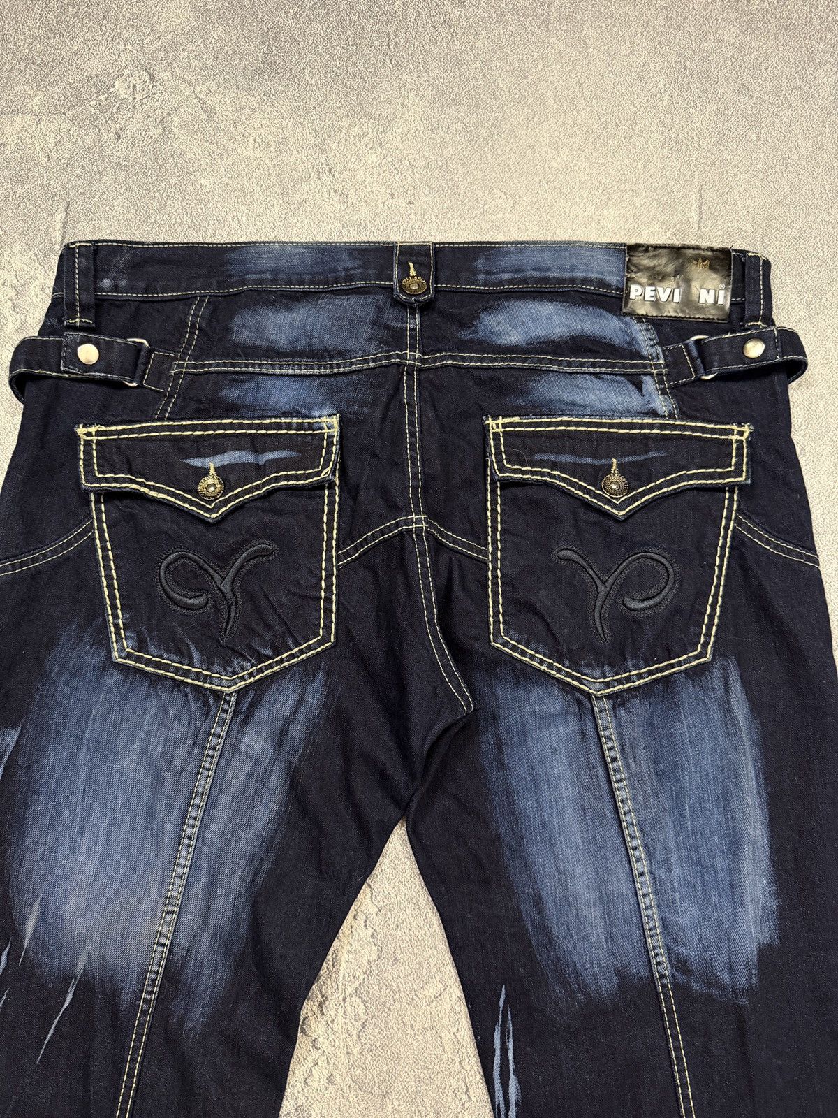 Other Y2K Archive Distressed Jeans Denim Heavy Stitch LGB Style Size US 42 / EU 58 - 15 Thumbnail
