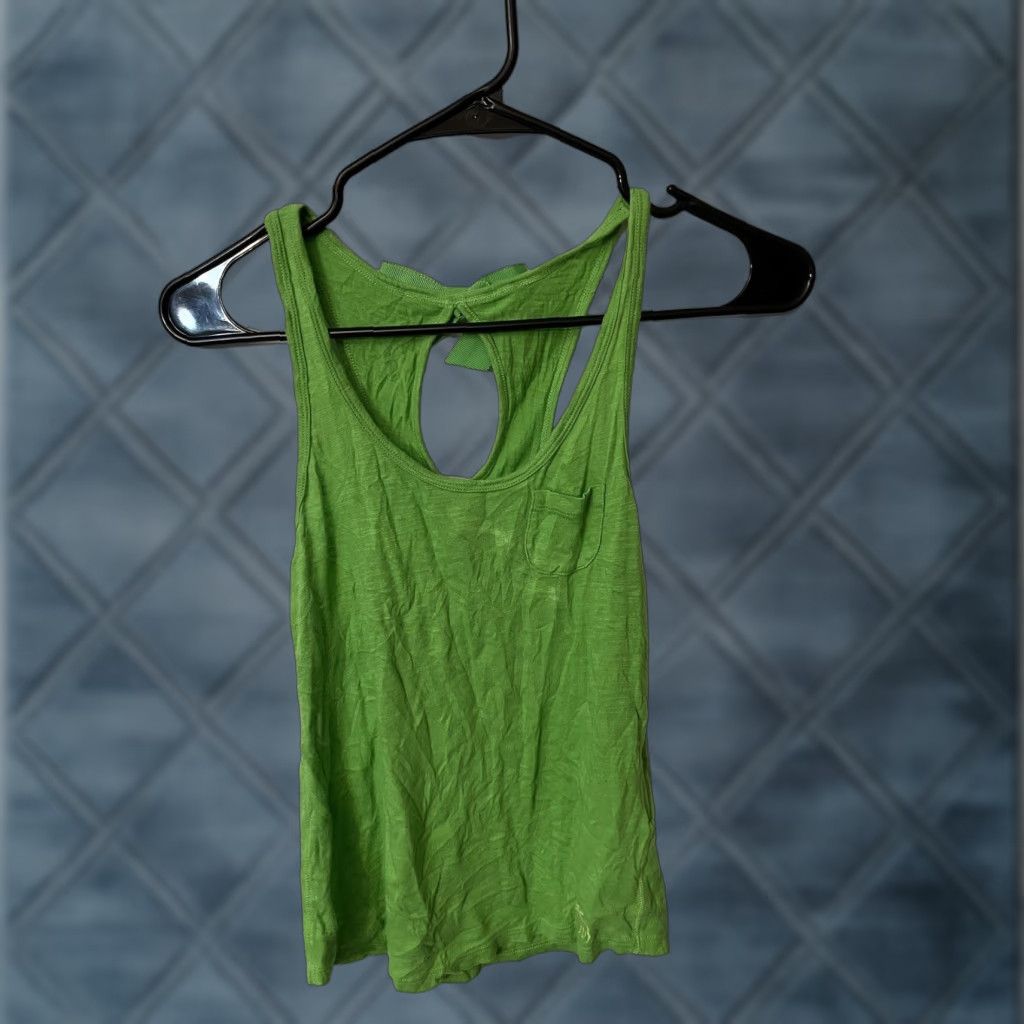 Abercrombie & Fitch VINTAGE Abercrombie & Fitch Tank Top Women Size XS Green Sleeveless Halter Casual Basic 90s Size XS / US 0-2 / IT 36-38 - 1 Thumbnail