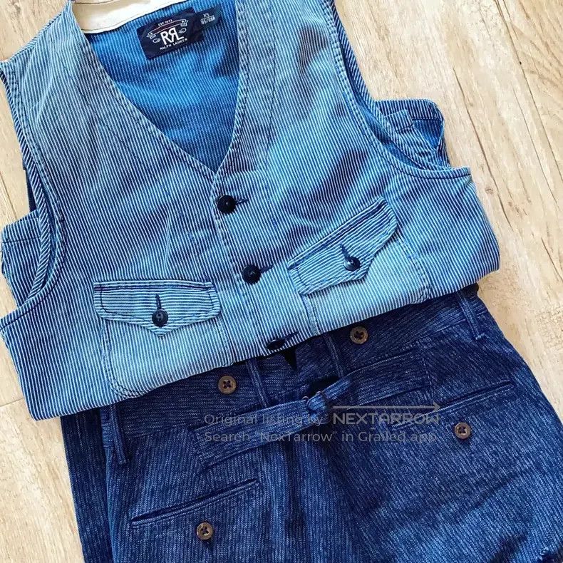 RRL Ralph Lauren RRL Ralph Lauren Classic pepper salt pants old style strip Size US 30 / EU 46 - 6 Thumbnail