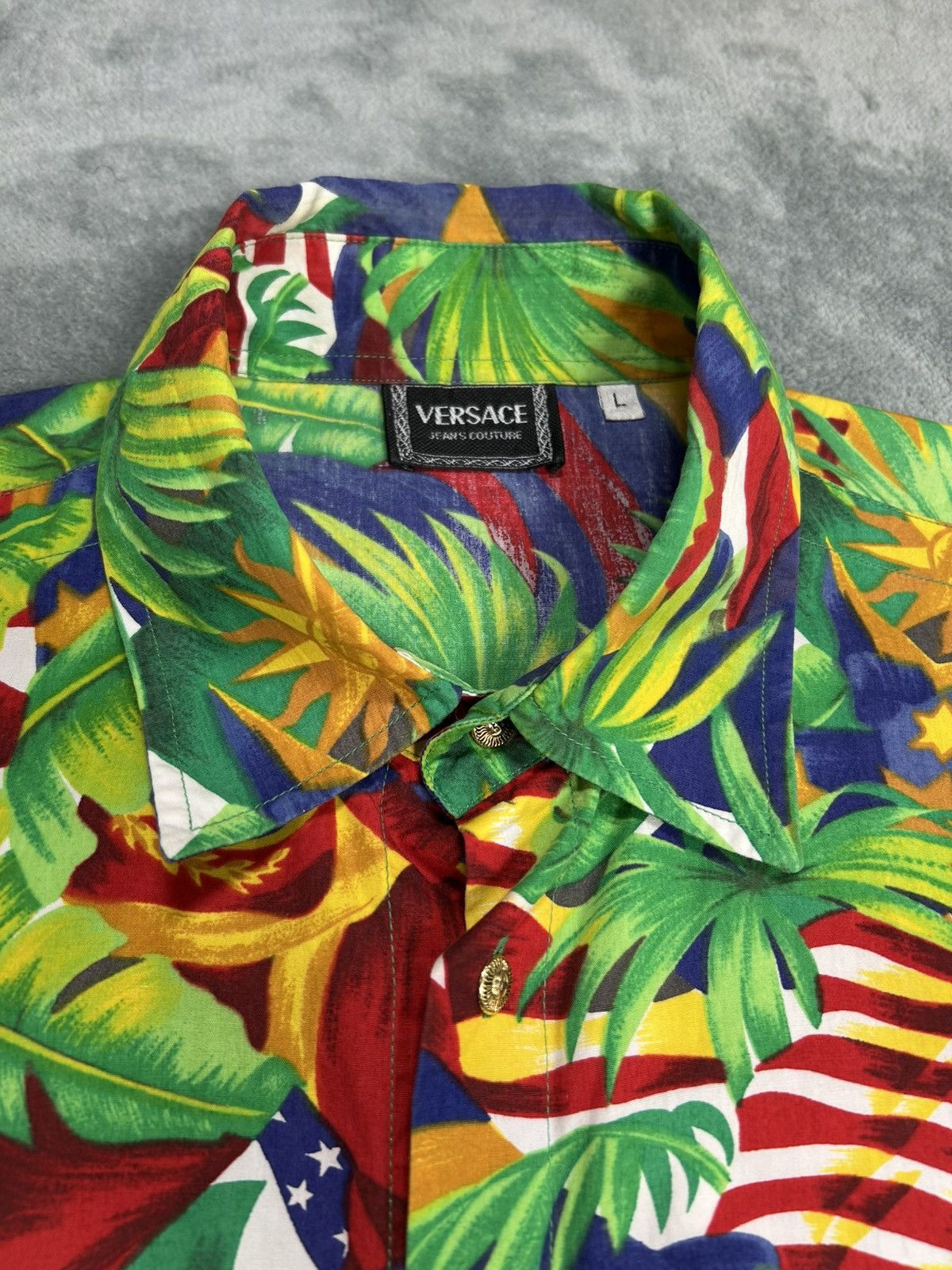 Versace Jeans Couture Vintage Versace Jeans Couture Aloha Shirt Size US L / EU 52-54 / 3 - 10 Thumbnail