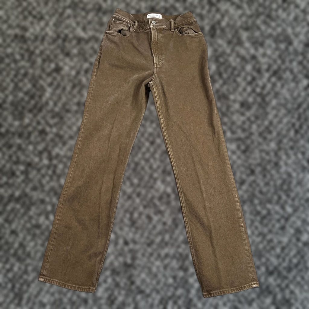 Abercrombie & Fitch Abercrombie & Fitch Jeans Womens 4 Straight 90s Ultra High Rise Denim Cotton Spandex 5-Pocket Brown Size 27" / US 4 / IT 40 - 1 Thumbnail