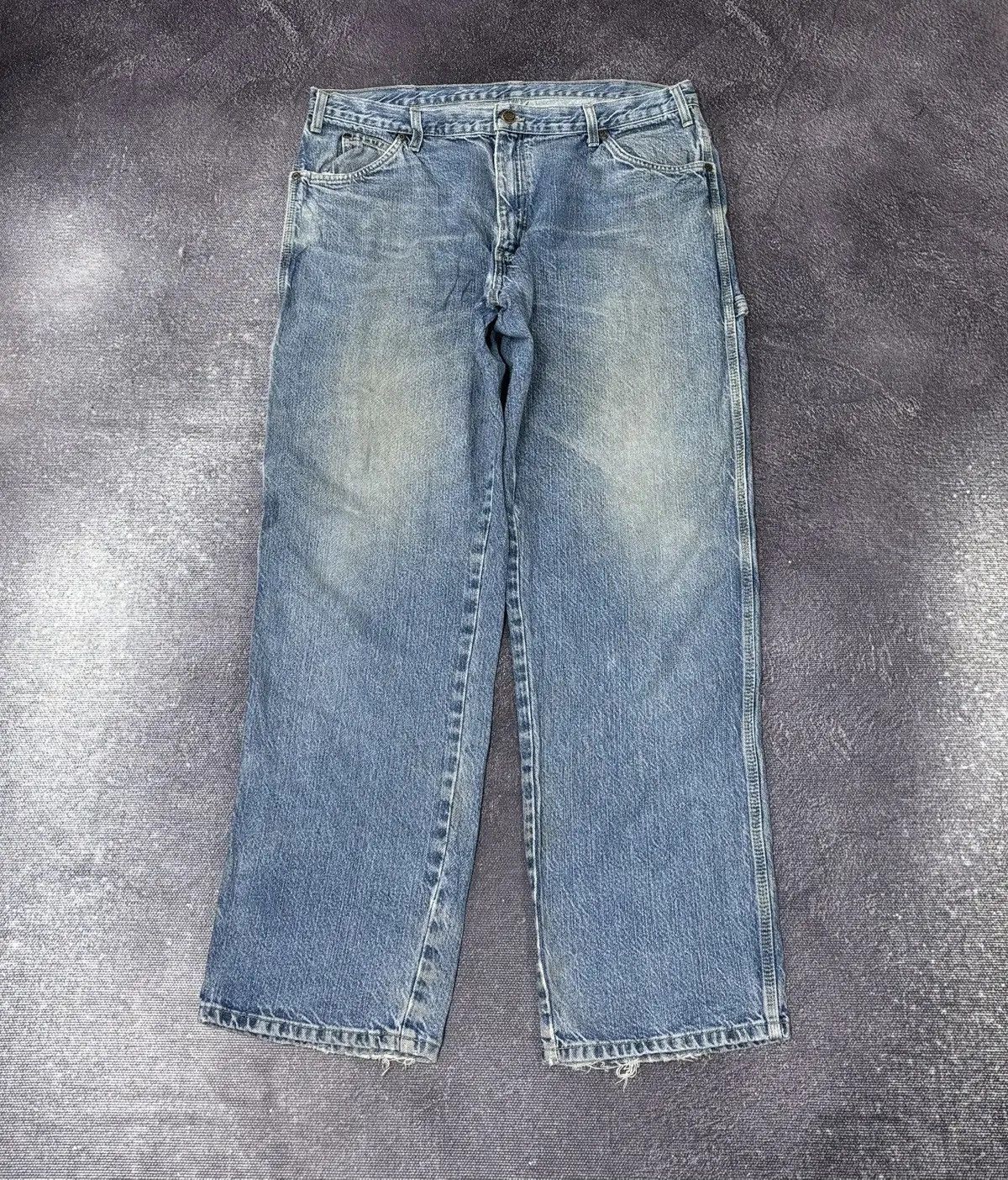 Dickies × Vintage Vintage Dickies Faded Washed Blue Denim Hype Baggy Jeans Size US 38 / EU 54 - 2 Thumbnail