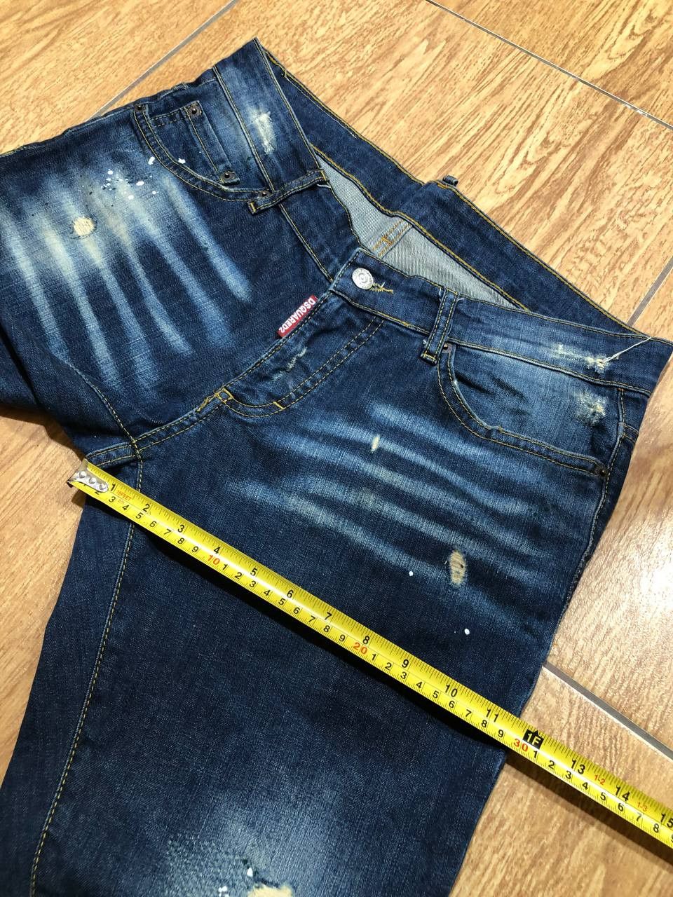 Dsquared2 Dsquared2 Jeans Mens Distressed Blue Navy Stretch Size US 34 / EU 50 - 12 Thumbnail