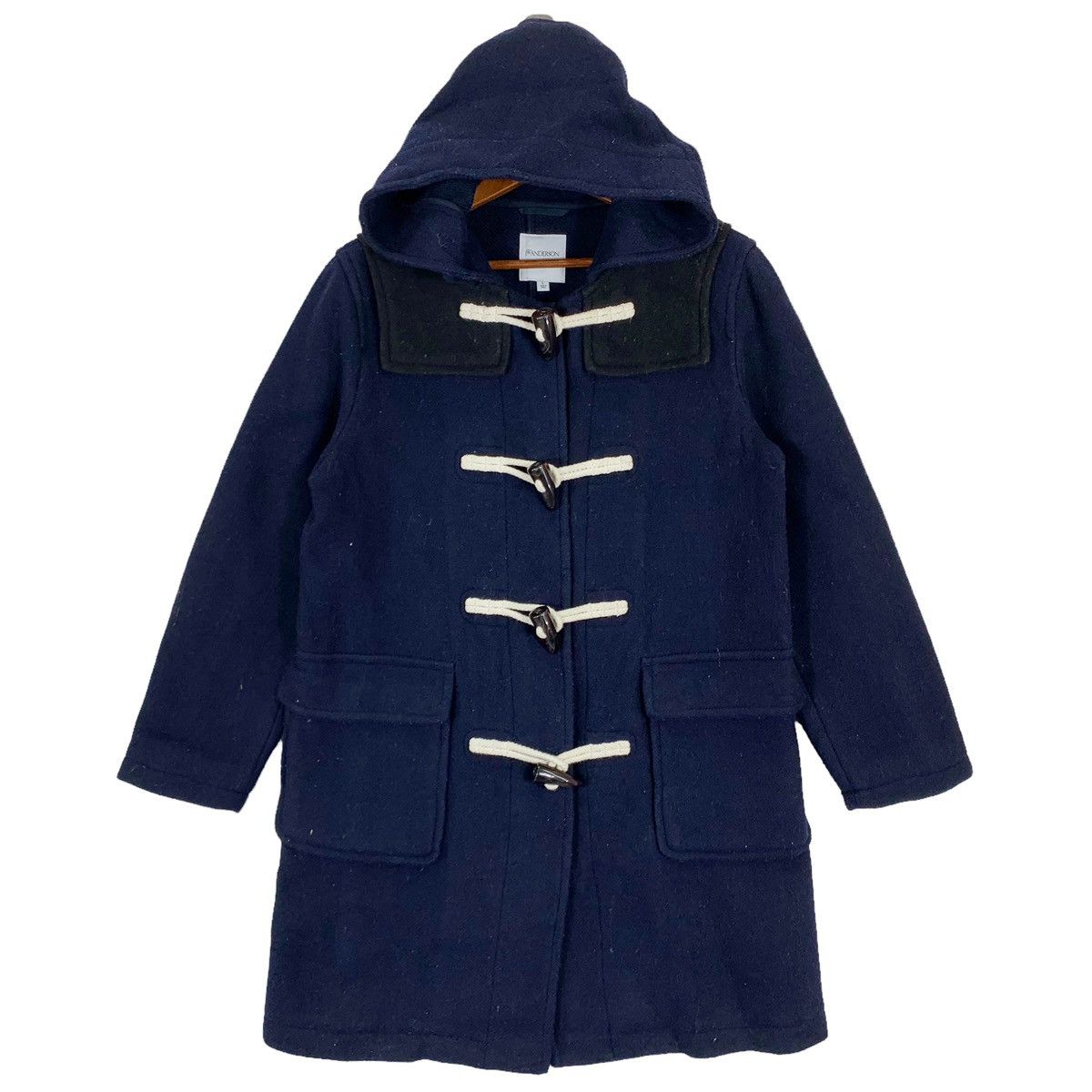 image of J W Anderson x Uniqlo Designer Jw Anderson Uniqlo Duffle Coat in Blue, Men's (Size Large)