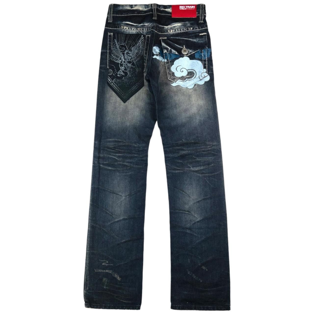 Other Vintage Big Train Japanese Embroidered Denim Jeans Size W29 Size US 29 - 2 Thumbnail