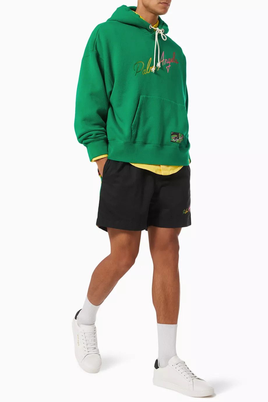 Palm Angels o1y0325 Logo Hoodie in Green Size US XL / EU 56 / 4 - 4 Thumbnail
