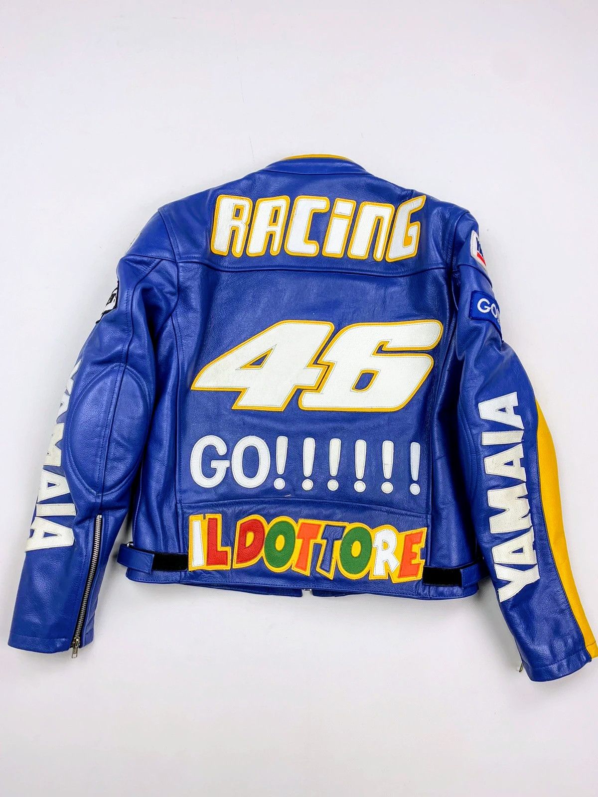 Genuine Leather × Yamaha 🔥 RARE YAMAHA 🔥 RACING LEATHER JACKET IL DOTTORE Size US M / EU 48-50 / 2 - 4 Thumbnail