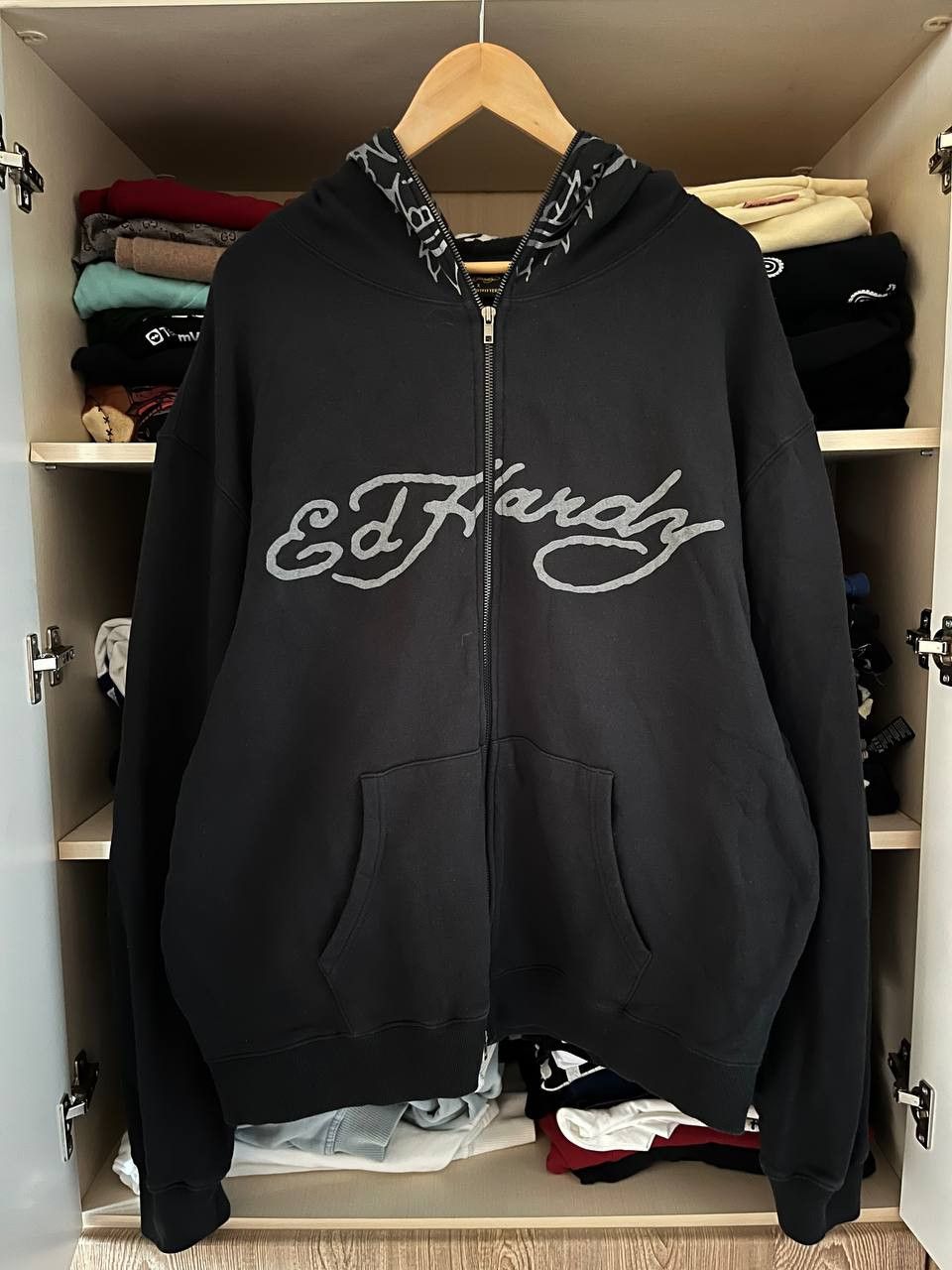 Rare Ed Hardy Full Zip Up Hoodie