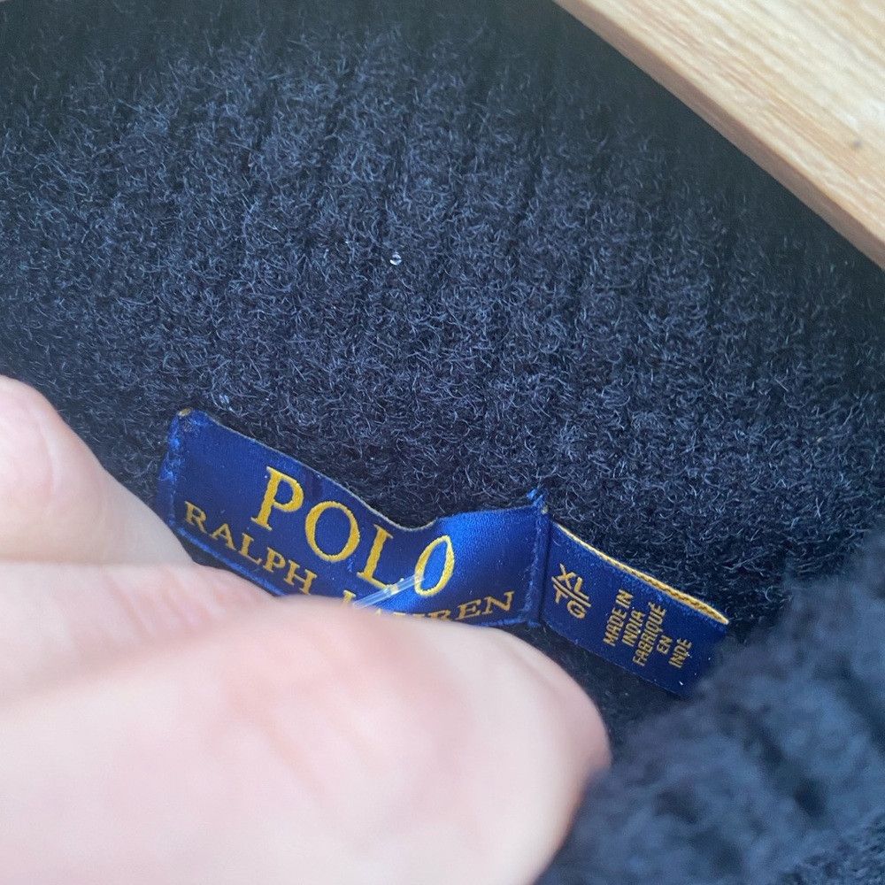 Polo Ralph Lauren Polo by Ralph Lauren Black Cable Knit Wool Sweater XL Black Size US XL / EU 56 / 4 - 6 Thumbnail