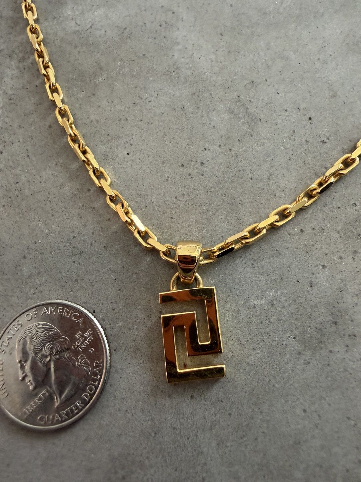 Versace VERSACE GRECA PENDANT NECKLACE- Adjustable Length Size ONE SIZE - 3 Thumbnail
