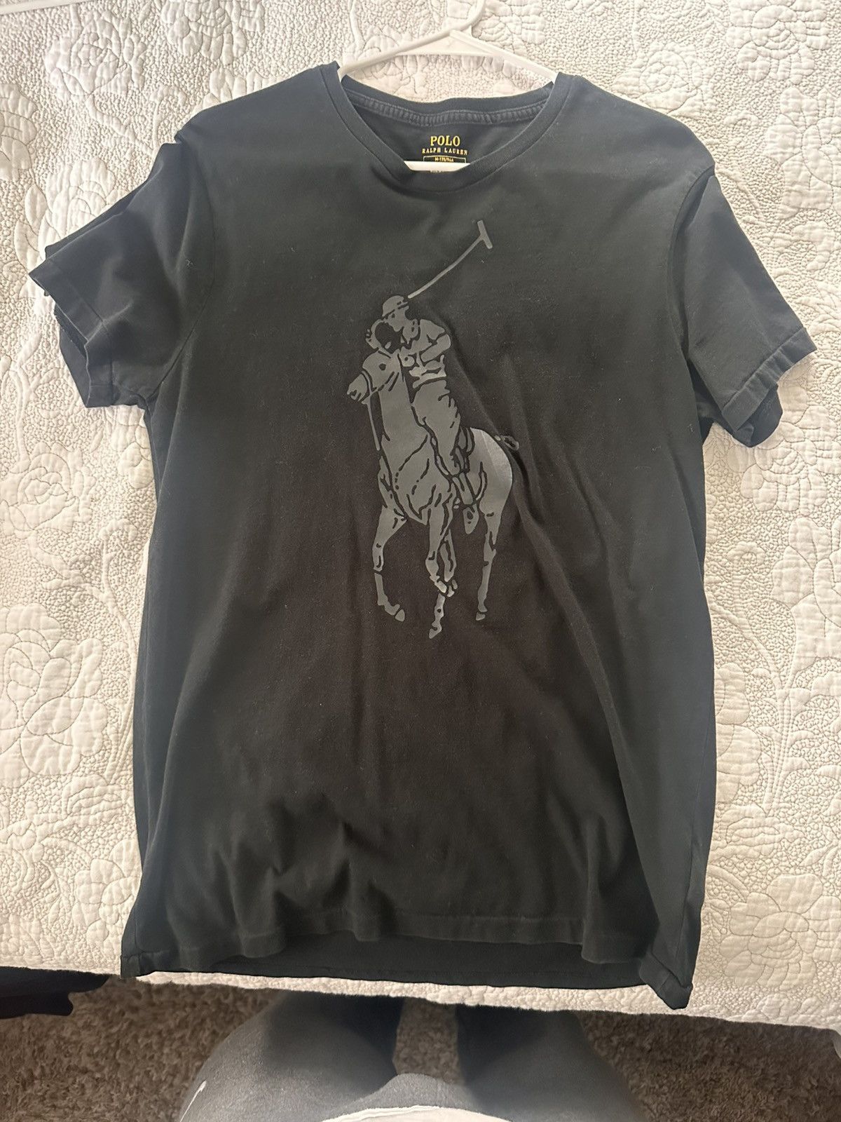 Polo Ralph Lauren short sleeve black polo shirt with big black pony Size US M / EU 48-50 / 2 - 1 Thumbnail