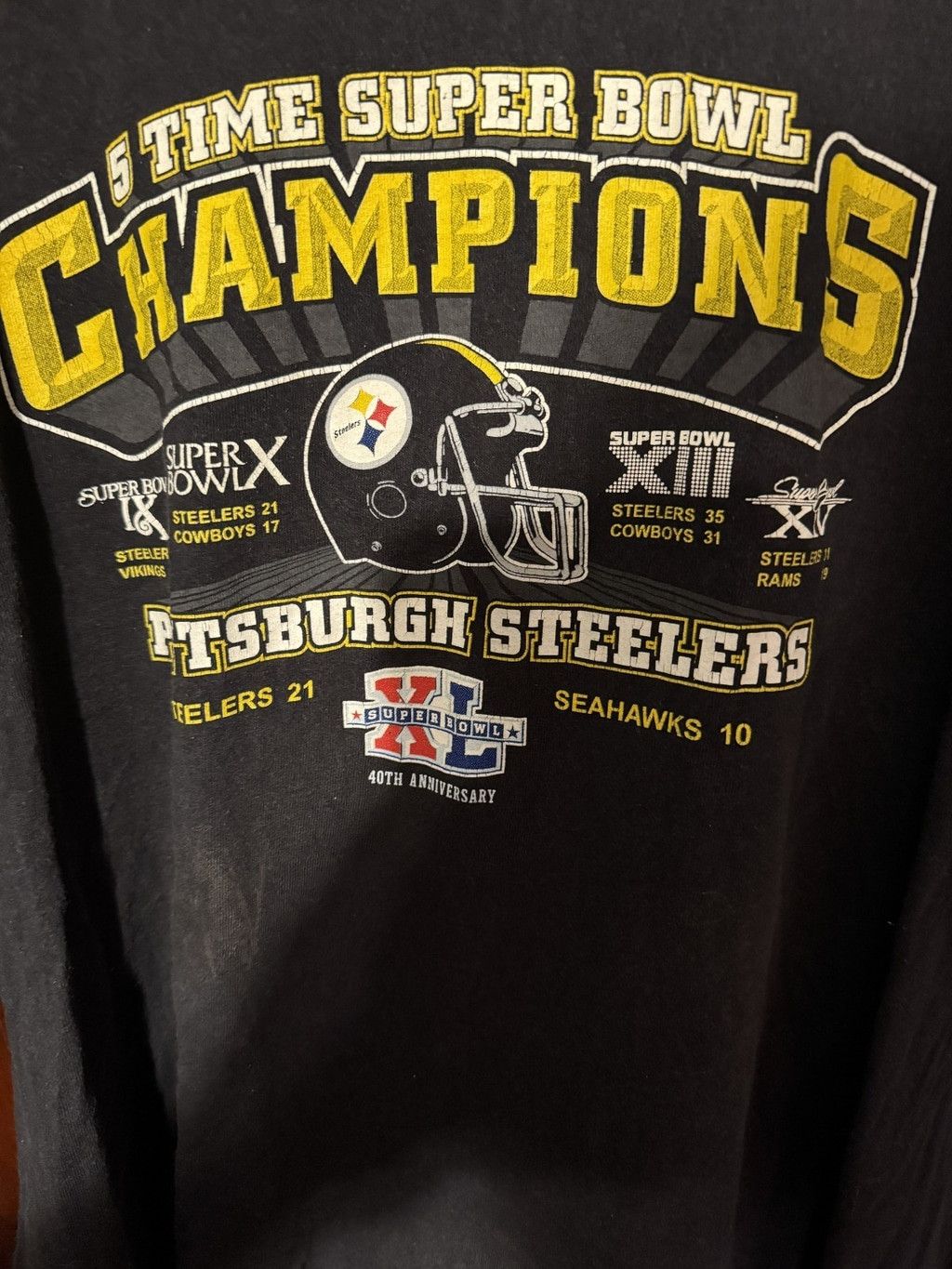 The Unbranded Brand Pittsburgh Steelers Super Bowl XL Champions TShirt Men Sz XL Size US XL / EU 56 / 4 - 4 Thumbnail