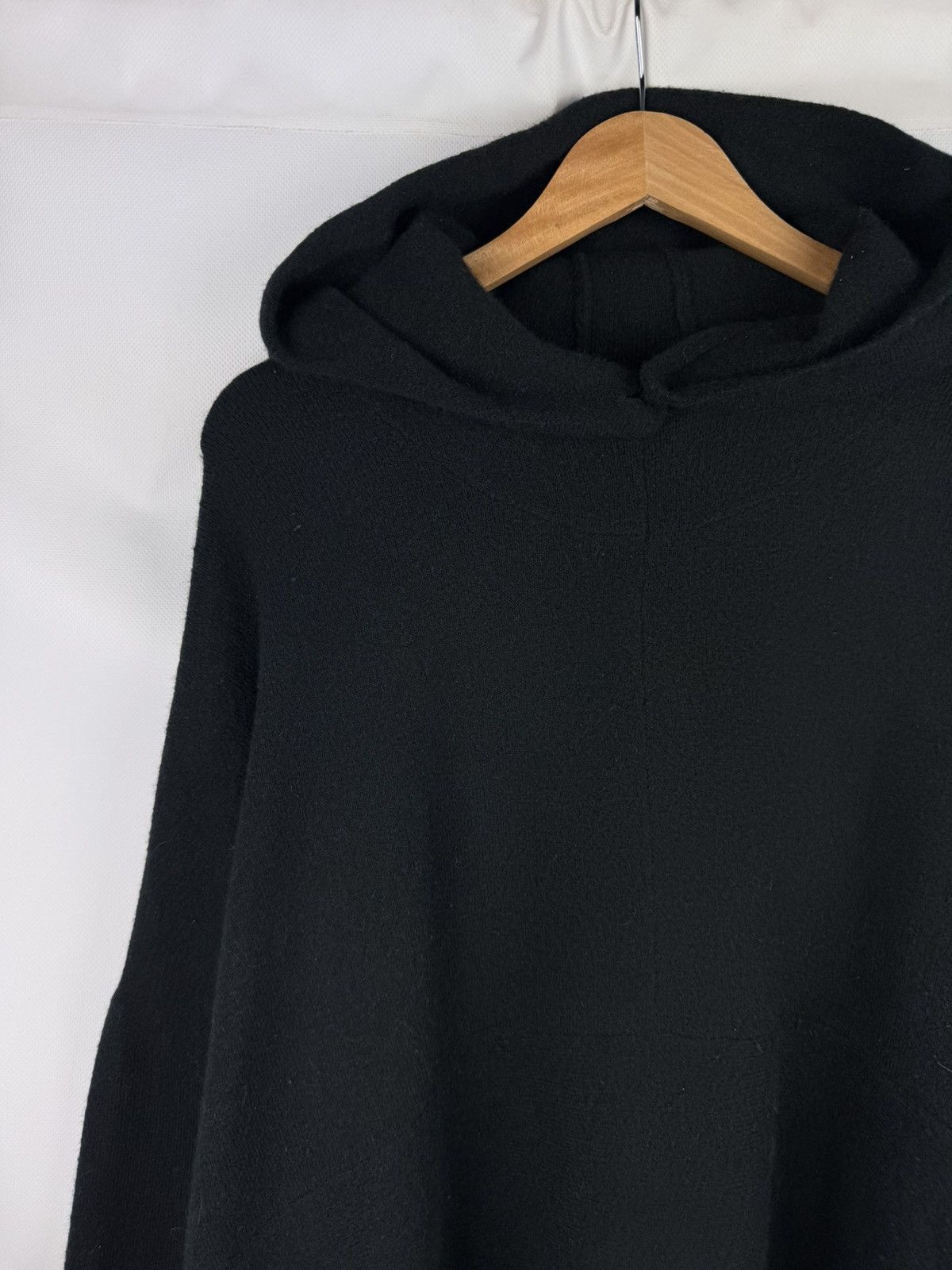 Rundholz Avant-Garde Lagenlook Oversized Wool Hooded Sweater Pullover Size S / US 4 / IT 40 - 4 Thumbnail