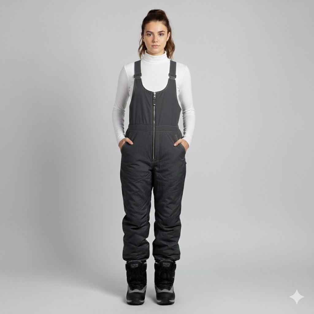 Vintage Vintage 80s Black Insulated Ski Pants Overalls - Small Size 28" / US 6 / IT 42 - 1 Thumbnail