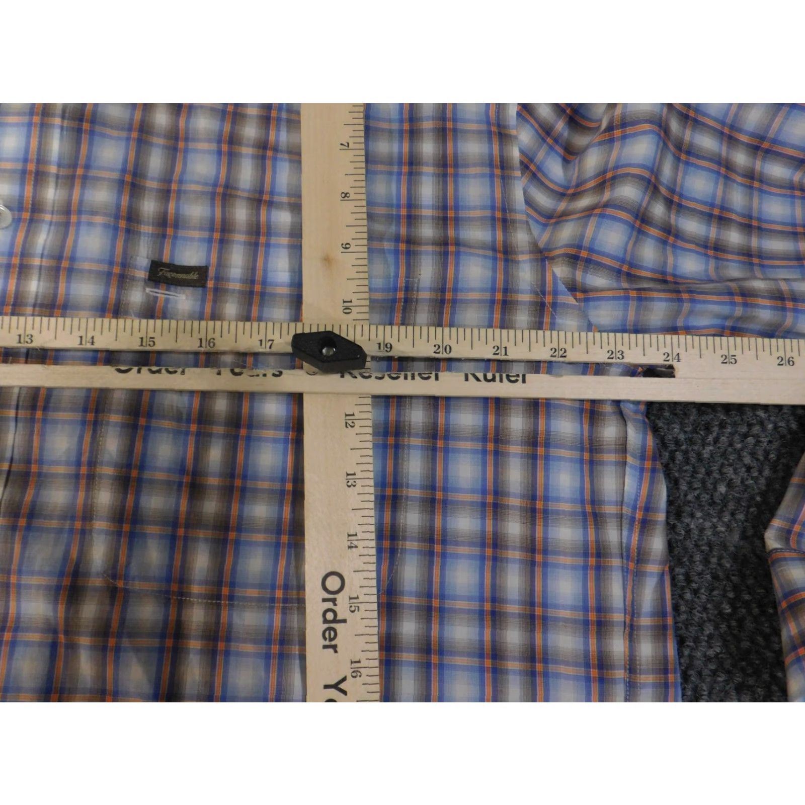 Faconnable Faconnable Shirt Mens Medium Multicolor Plaid Button-Down Relaxed Fit Pocket Shirt Size US M / EU 48-50 / 2 - 4 Thumbnail