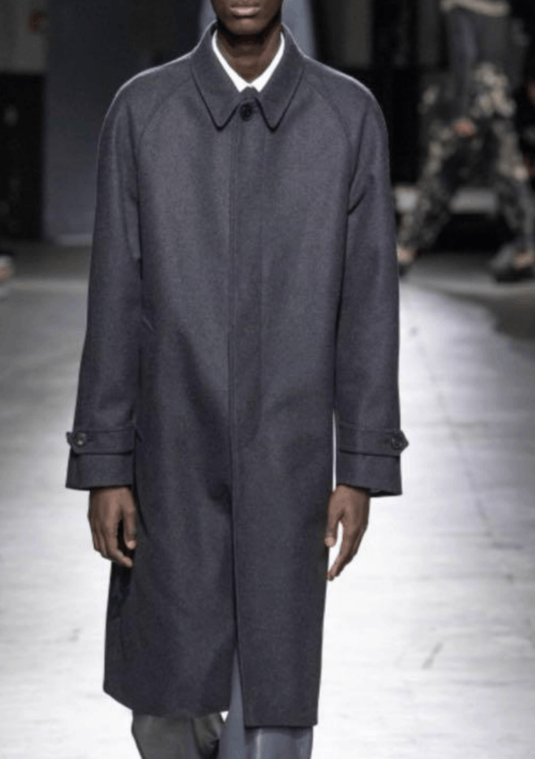 image of Dries Van Noten Aw 2019 Charcoal Grey Overcoat, Men's (Size Medium)
