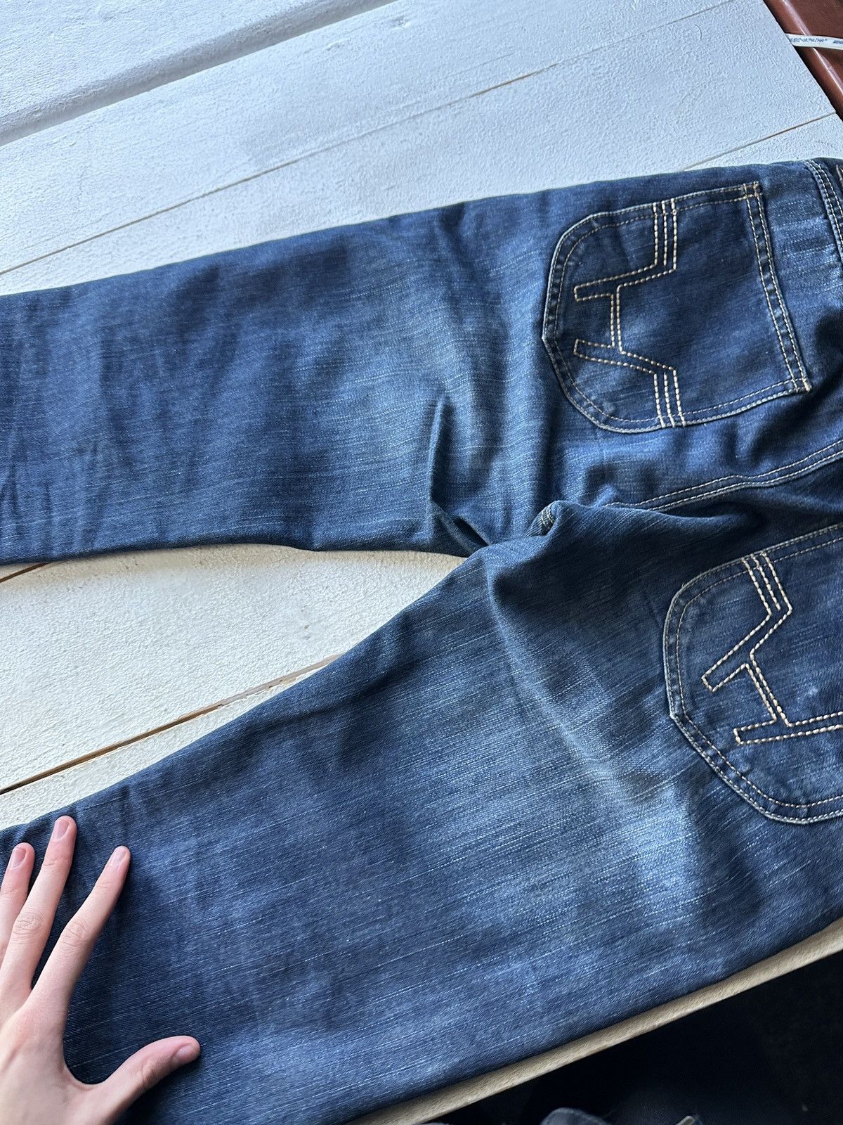 Other 🚨 VNTG HELD MOTORCYCLE BLUE WASHED RARE MEN DENIM JEANS Size US 30 / EU 46 - 3 Thumbnail
