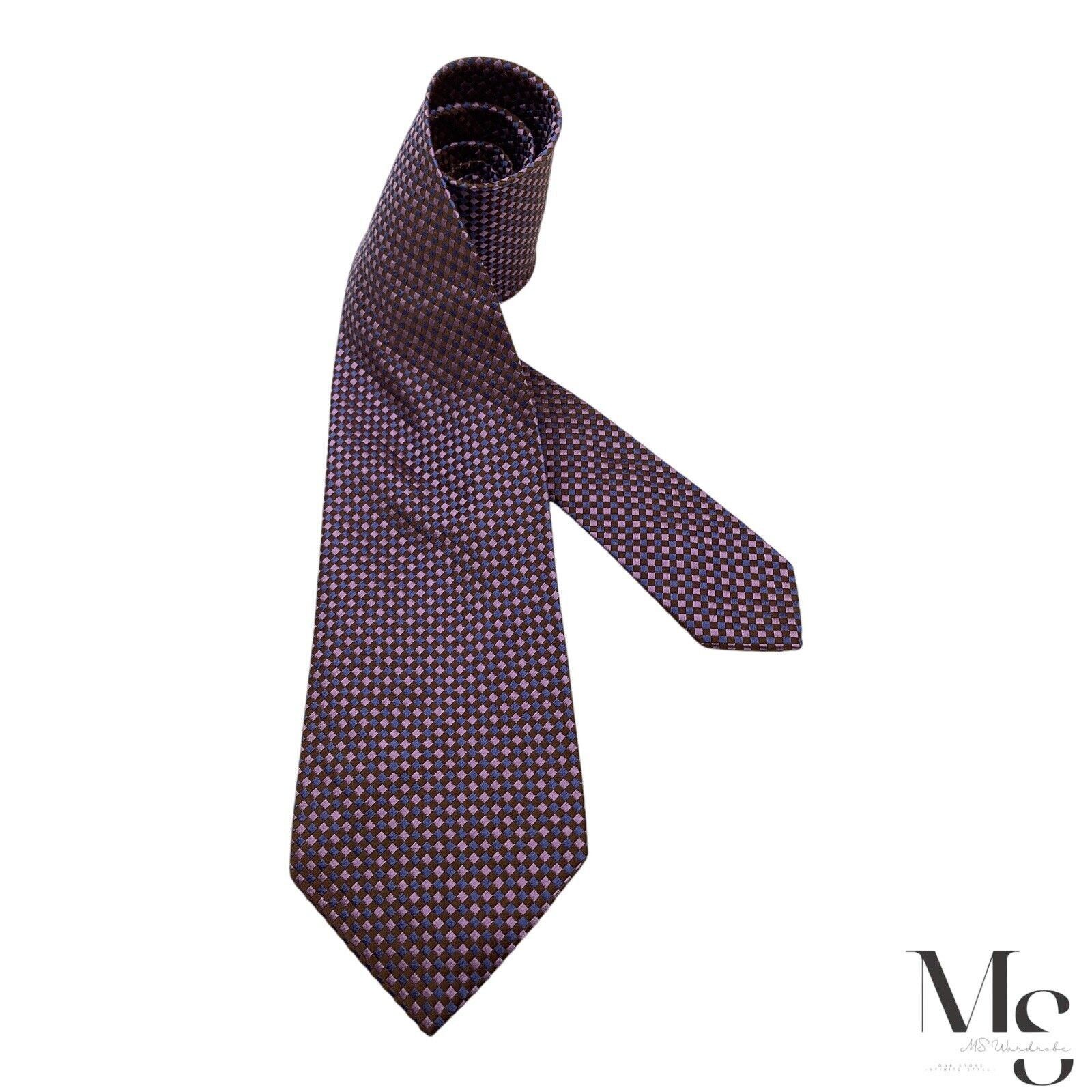 Charvet CHARVET PLACE VENDÔME Purple Geometric Silk Tie Made In Fran Size ONE SIZE - 2 Thumbnail