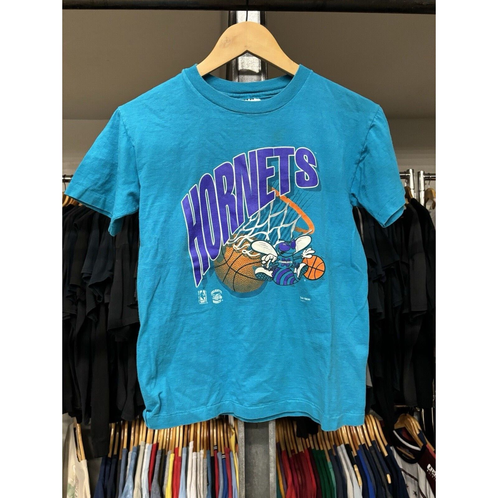 NBA Vintage charlotte hornets sz large teal nba basketball shirt Size US XS / EU 42 / 0 - 1 Thumbnail